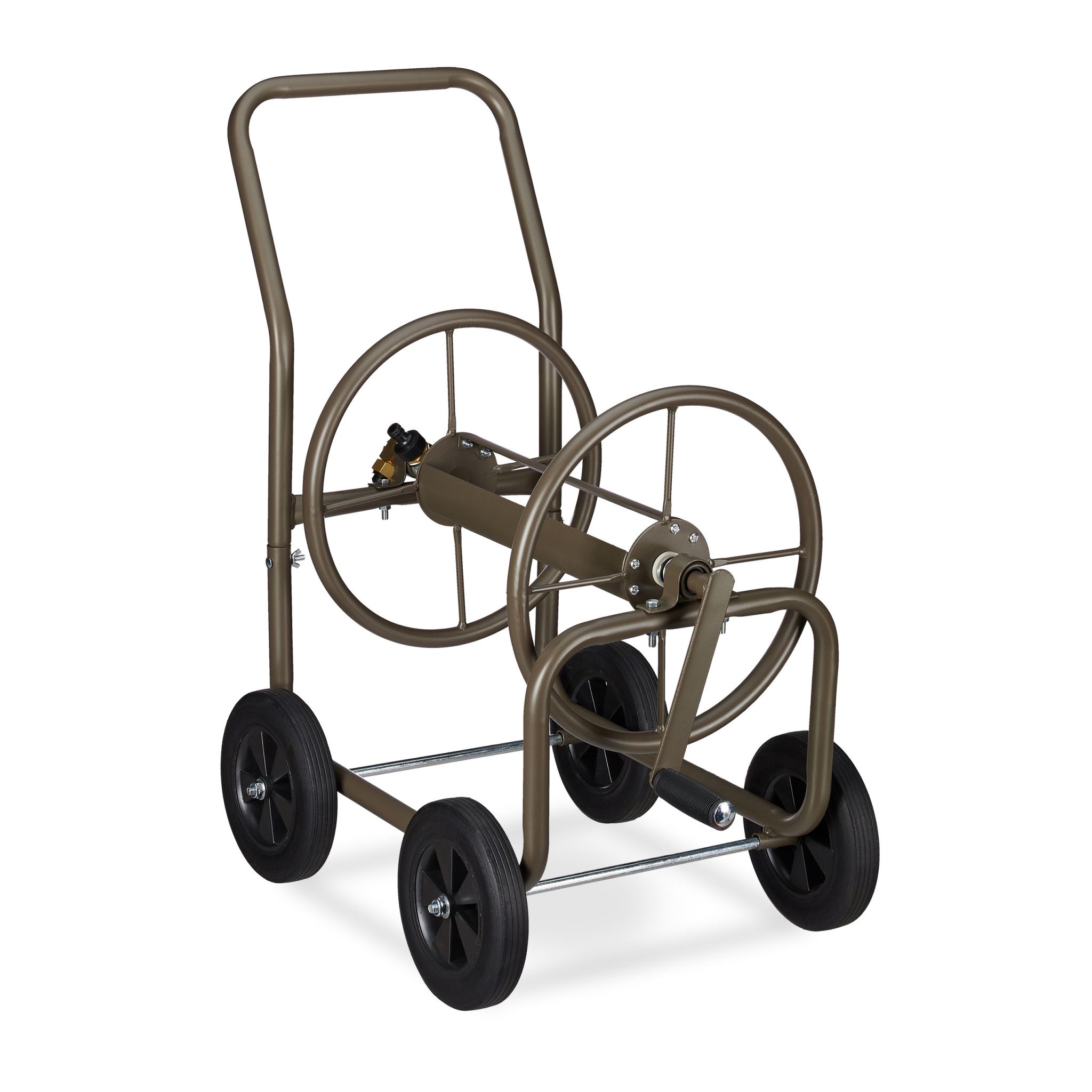 Schlauchwagen XL Metall Braun-Schwarz
