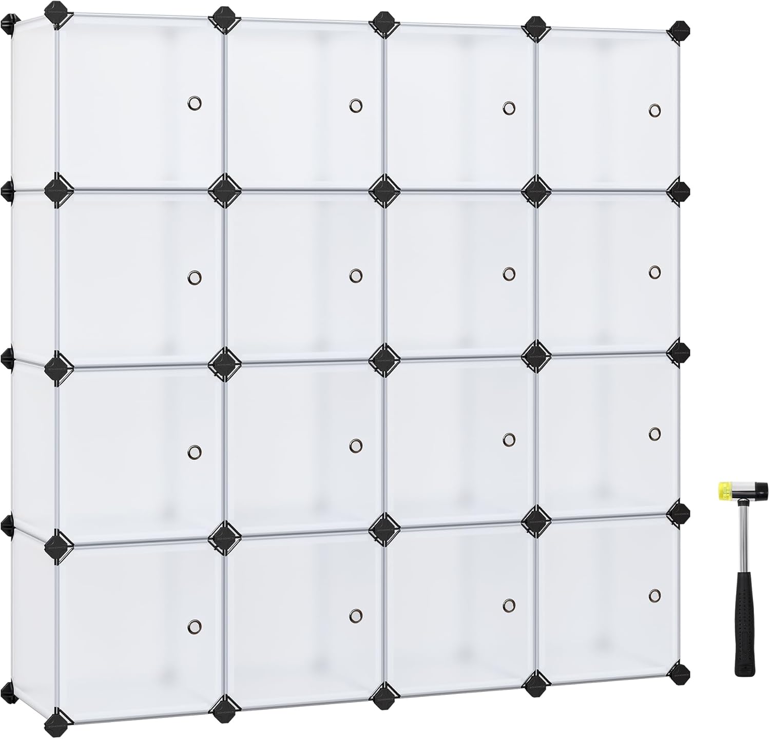 Regalsystem Steckregal Kleiderschrank Kunststoff Weiss