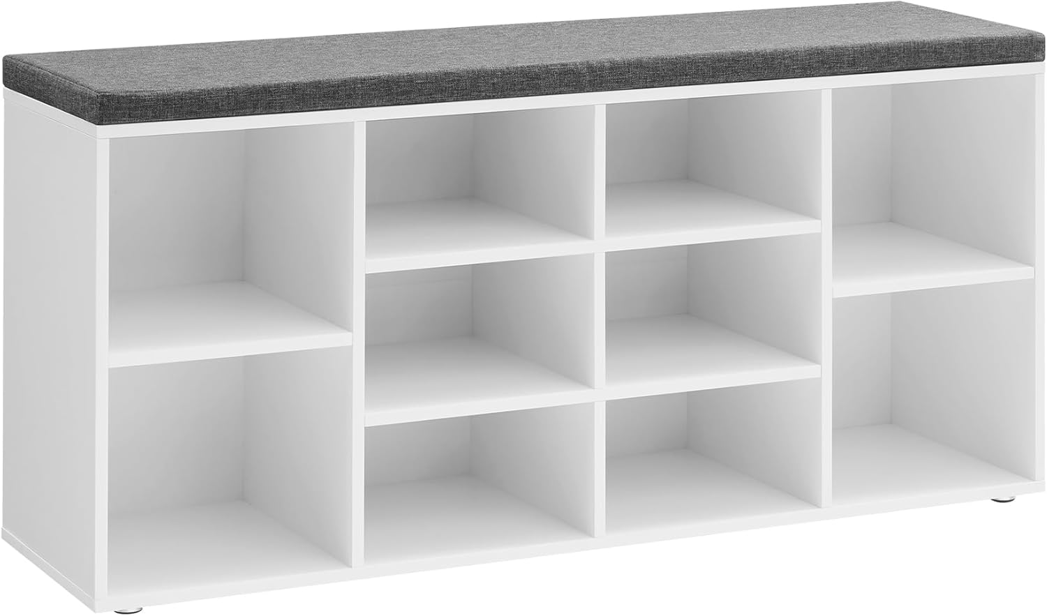 Schuhbank Stauraum Sitzfläche Verstellbar Weiss Grau