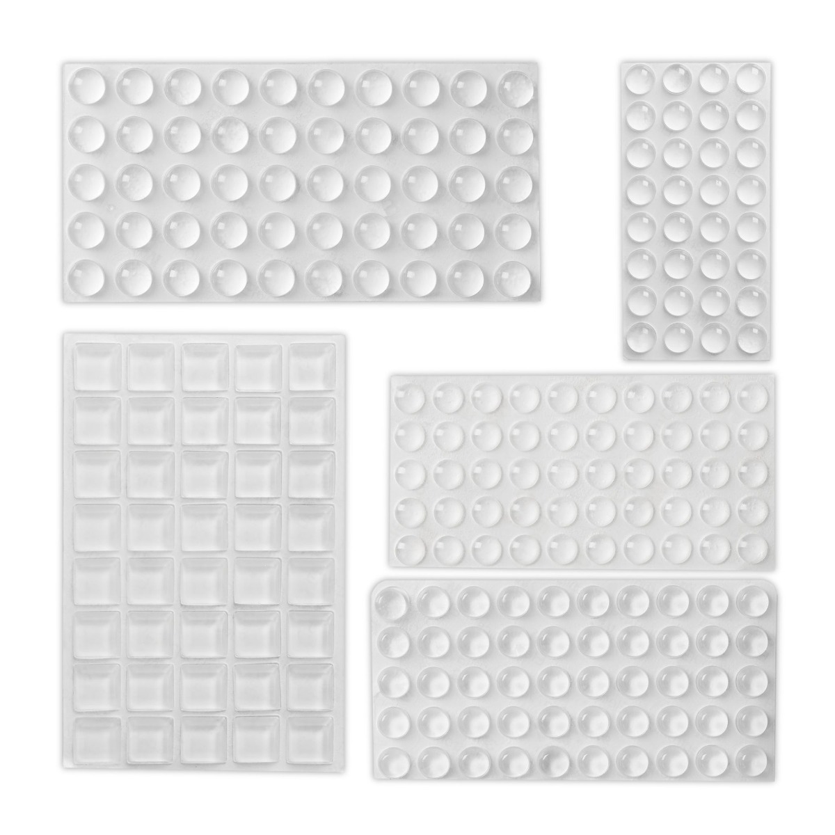 Selbstklebende Gummipuffer 222er-Set Transparent
