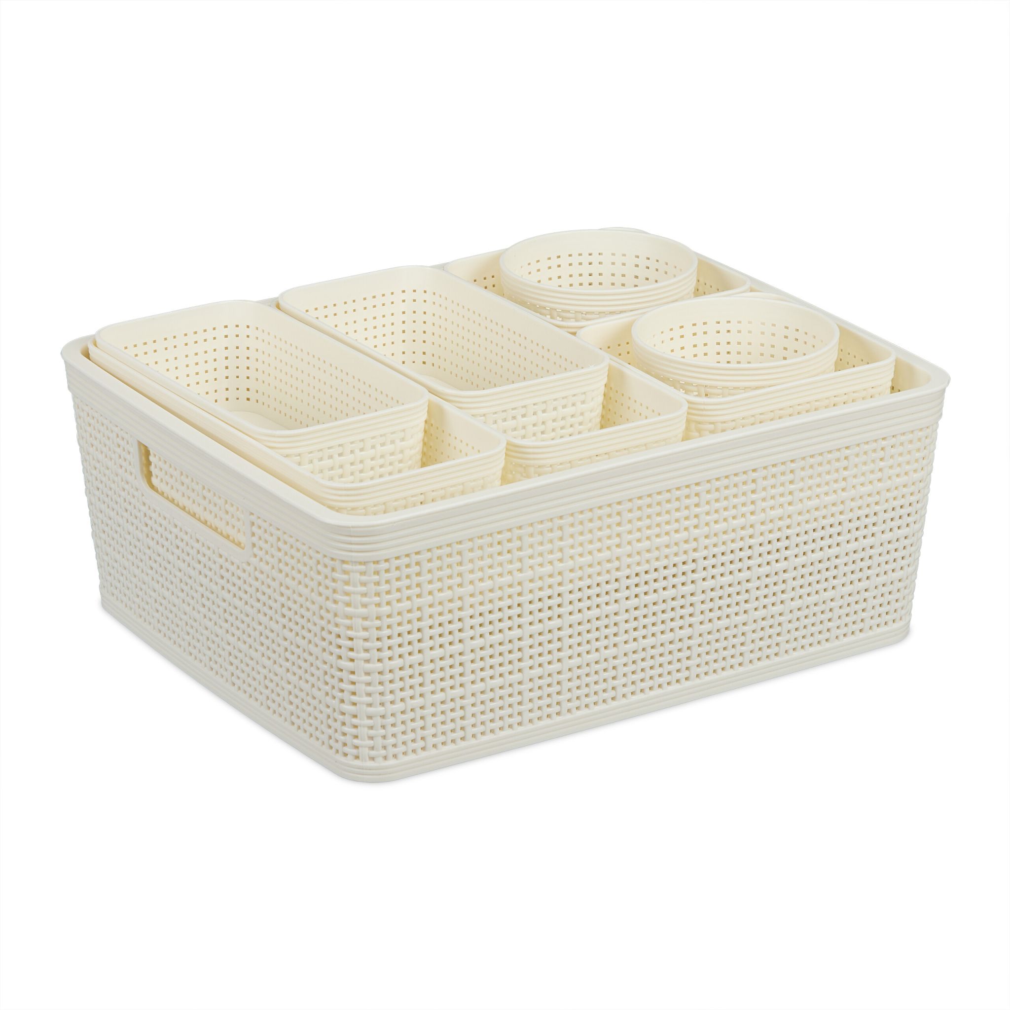 Schubladen Organizer 10er-Set Weiss