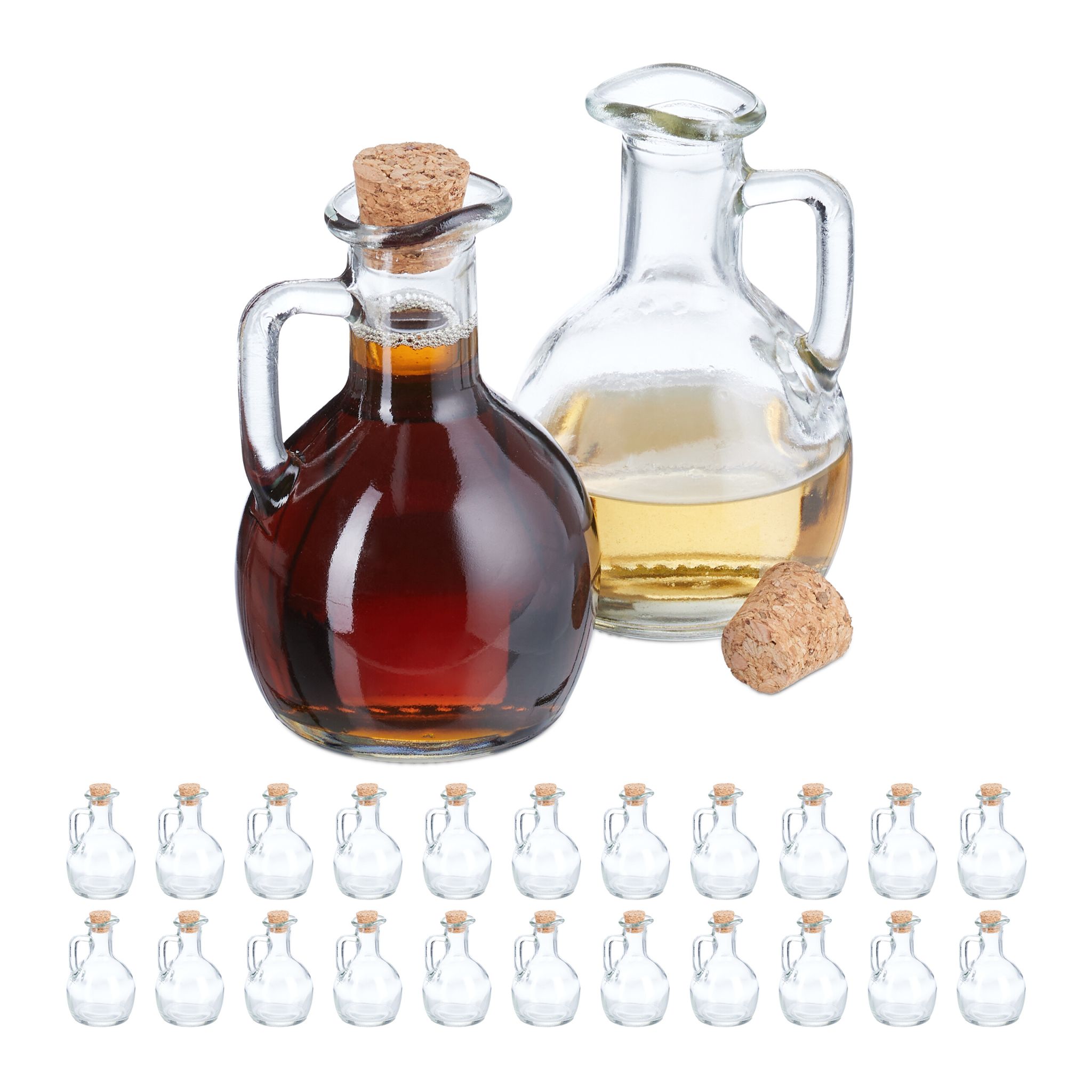 Flaschen zum Befüllen 24er-Set 150ml Hellbraun-Transparent