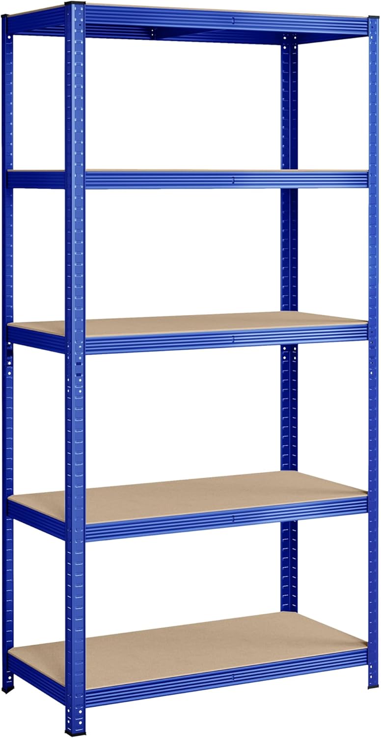 Regal Schwerlast 600kg Stahl 5 Ablagen Blau