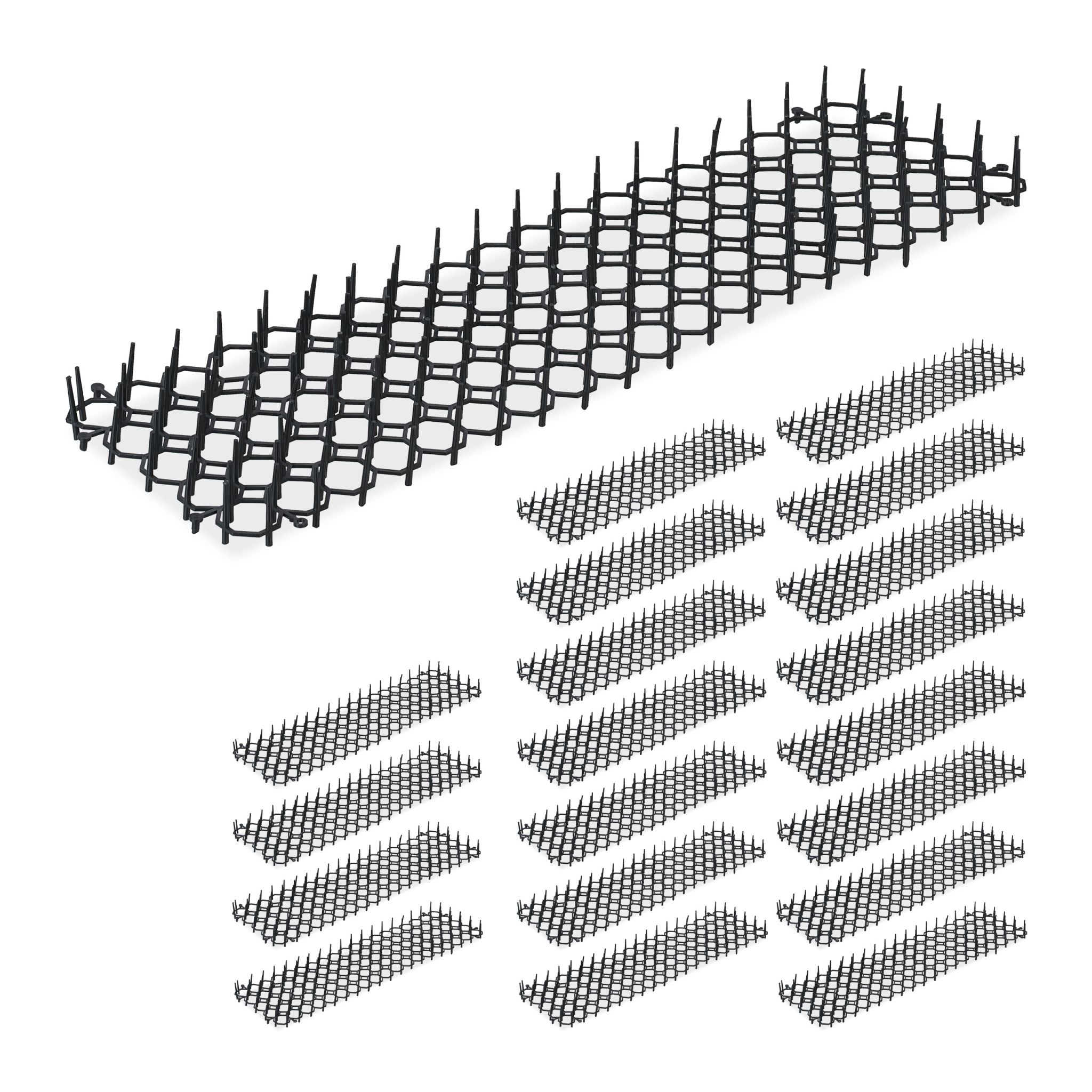 Dornengitter 20er-Set Schwarz
