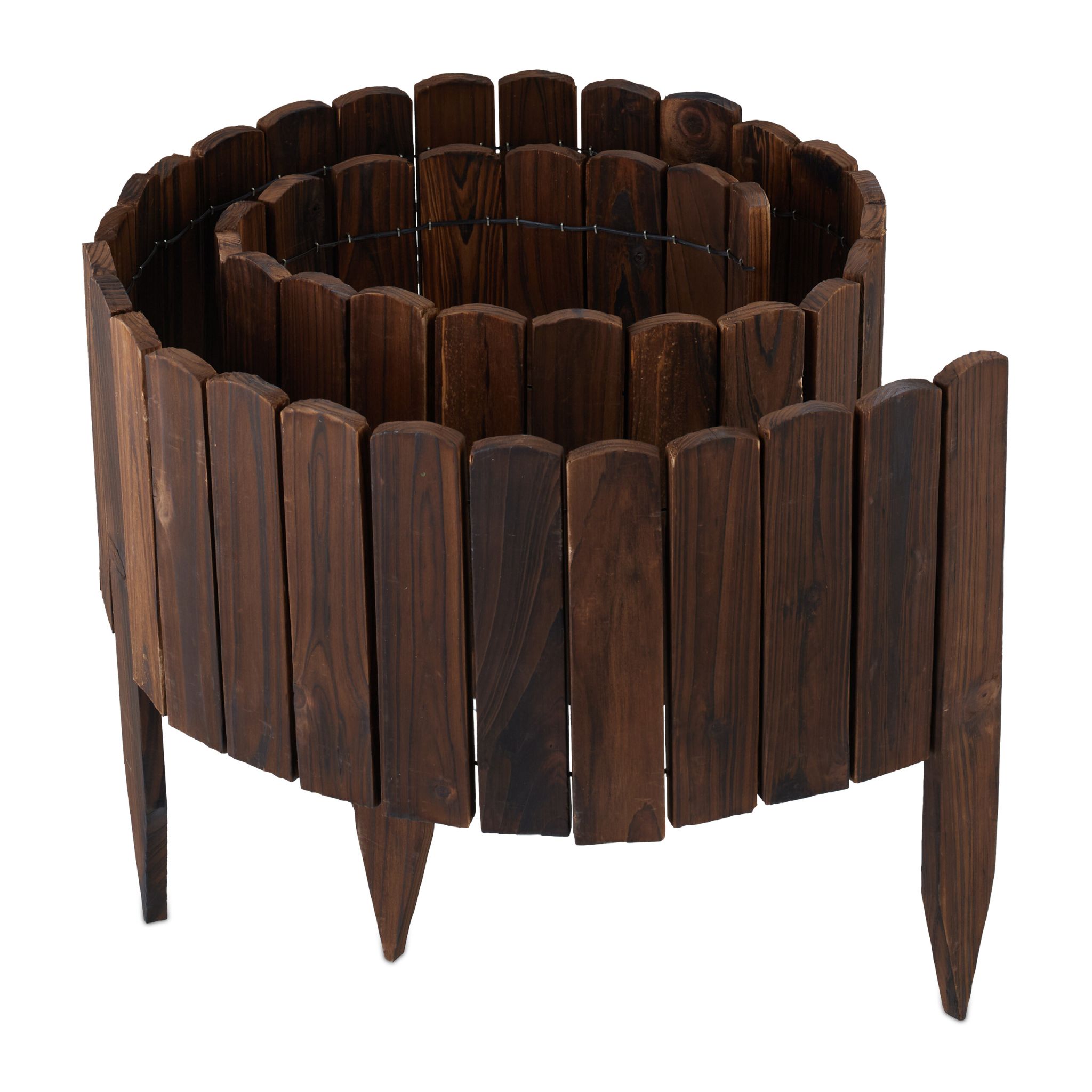 Beeteinfassung Holz flexibel Dunkelbraun