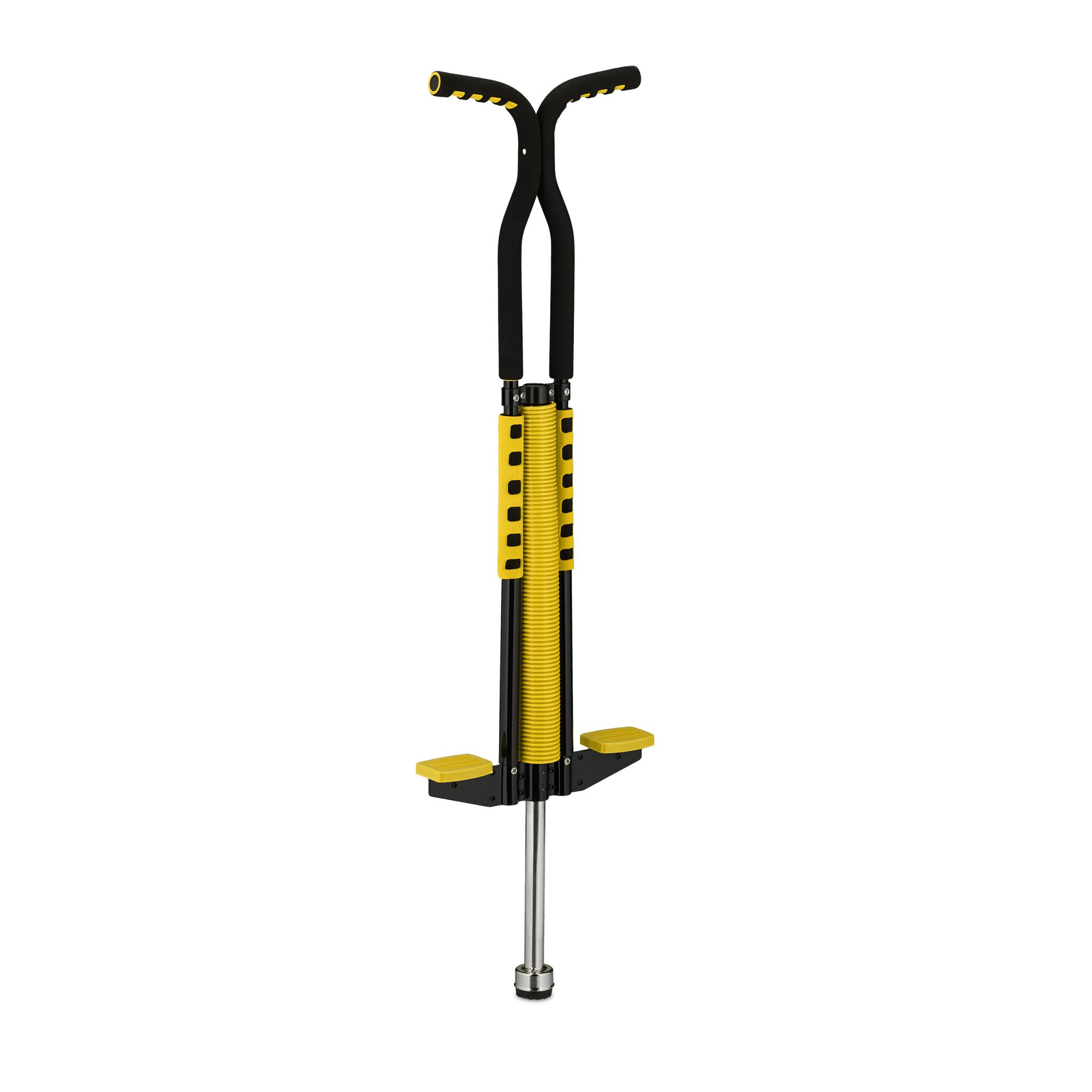 Pogo Stick für Kinder bis 60 kg Gelb-Schwarz-Silber