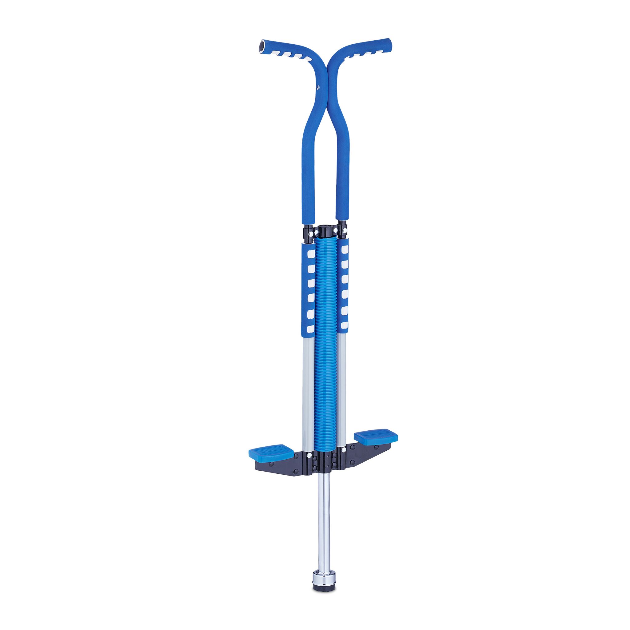 Pogo Stick für Kinder bis 60 kg Blau-Schwarz-Silber
