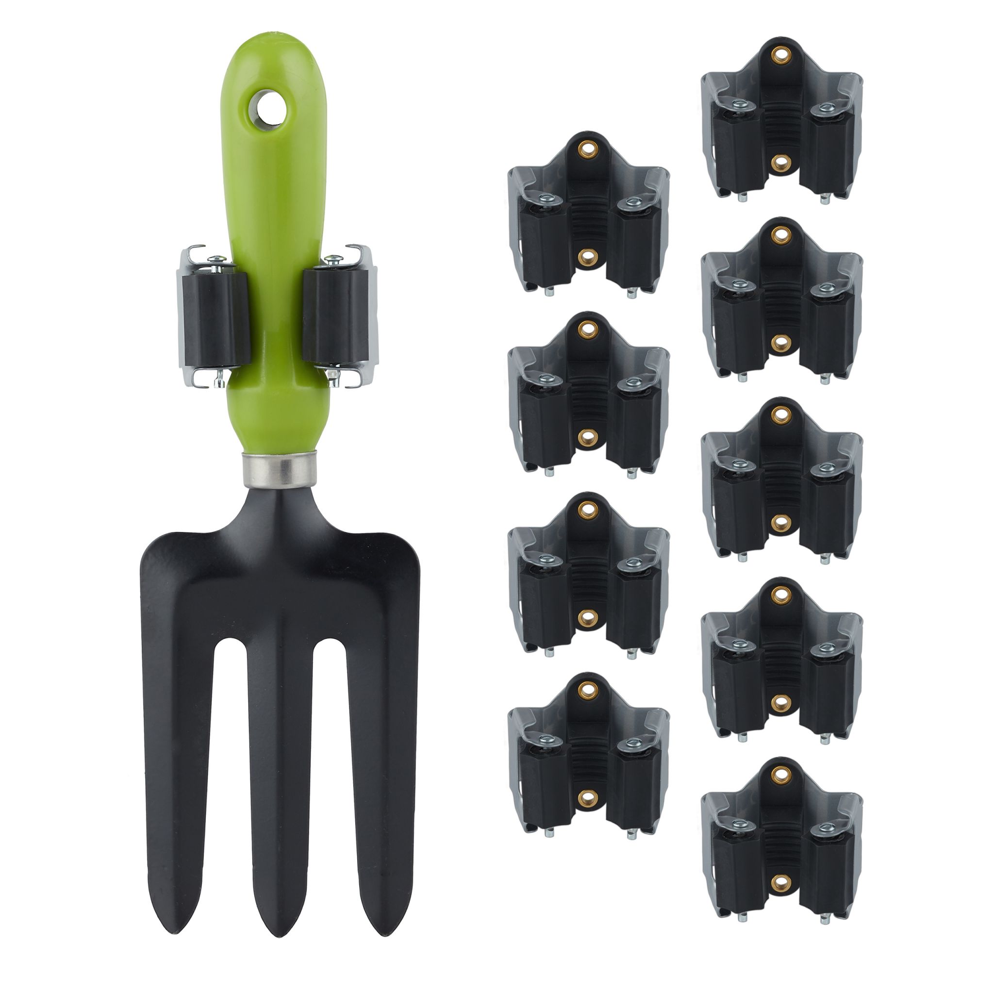 Gerätehalter 10er-Set Schwarz-Grau