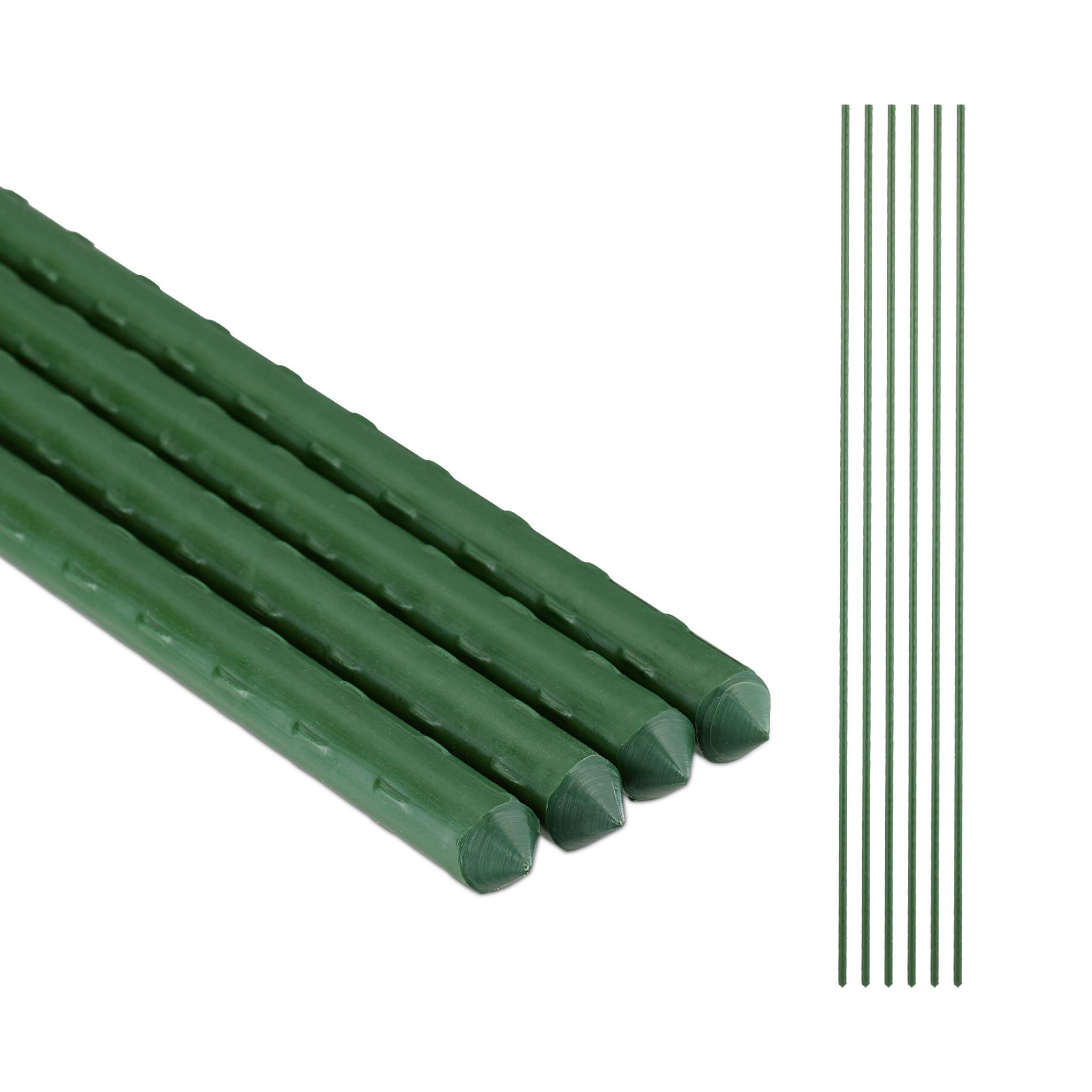 Pflanzstäbe 100cm 10er-Set Dunkelgrün