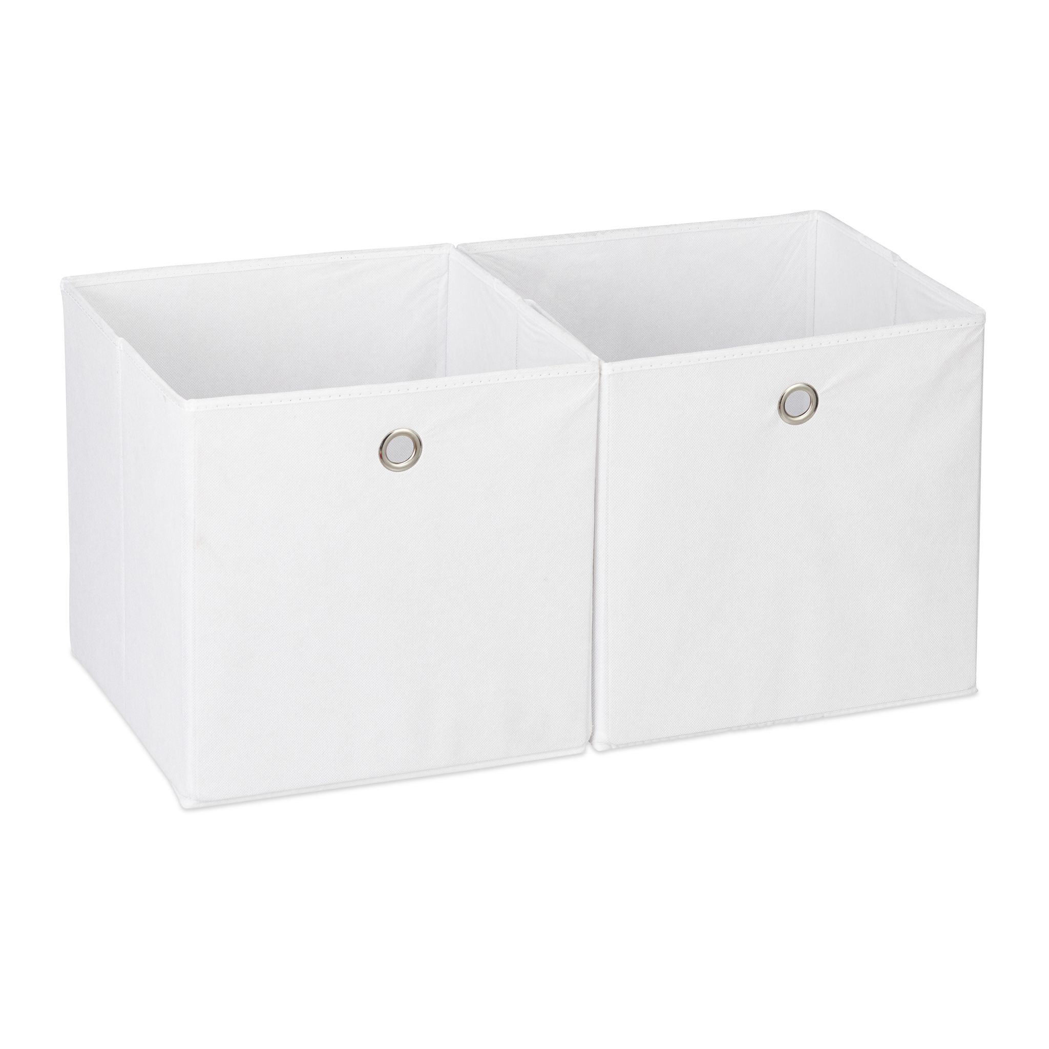 Aufbewahrungsbox Stoff 2er-Set Weiss