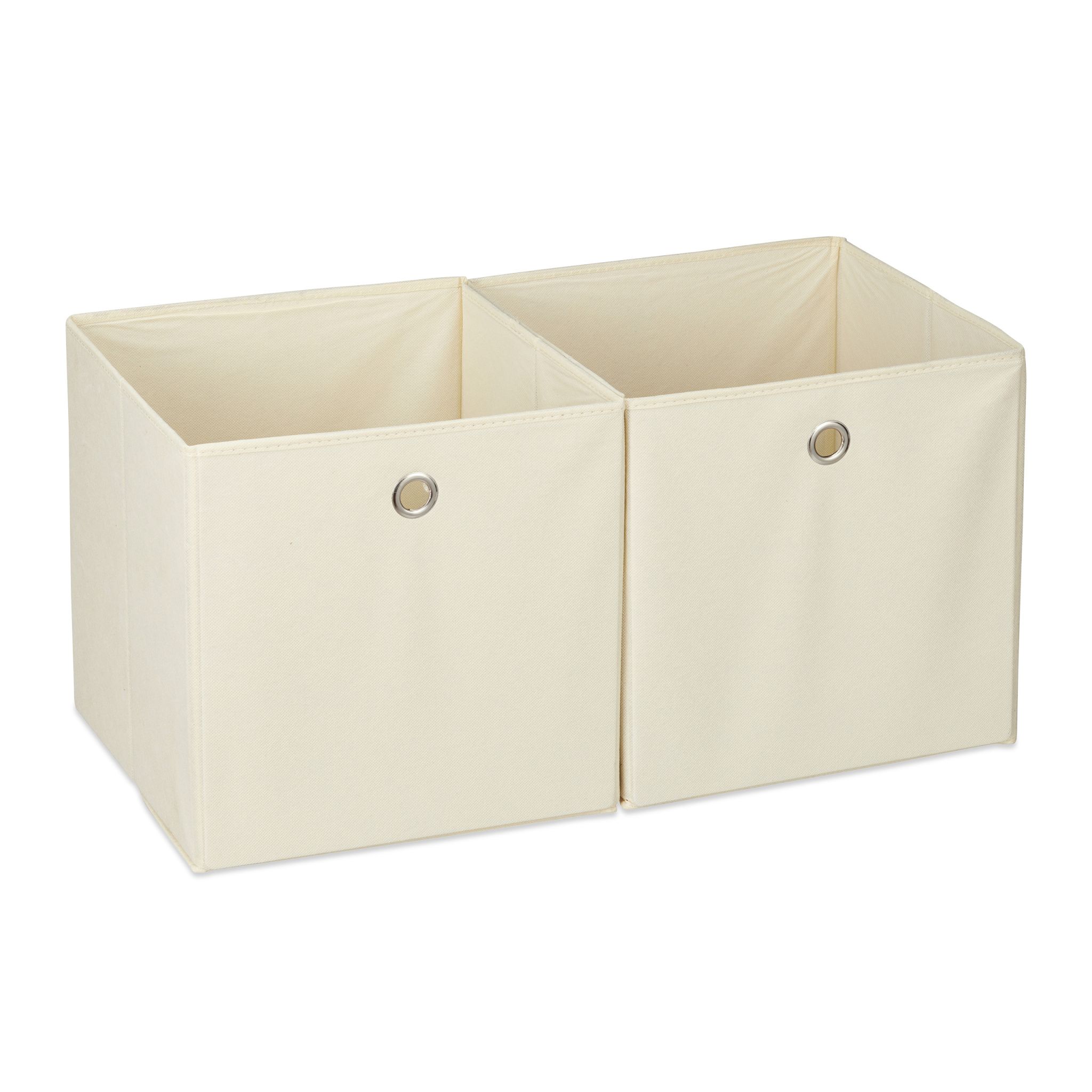 Aufbewahrungsbox Stoff 2er-Set Beige
