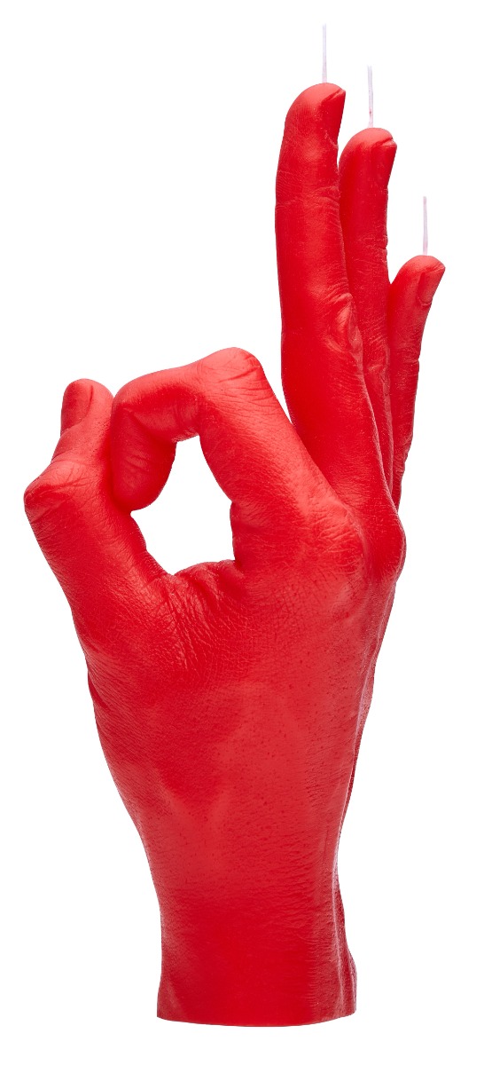 Kerze OK Rot