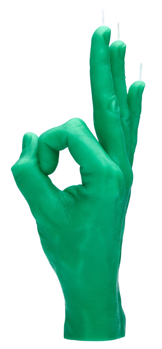 Kerze OK Grün