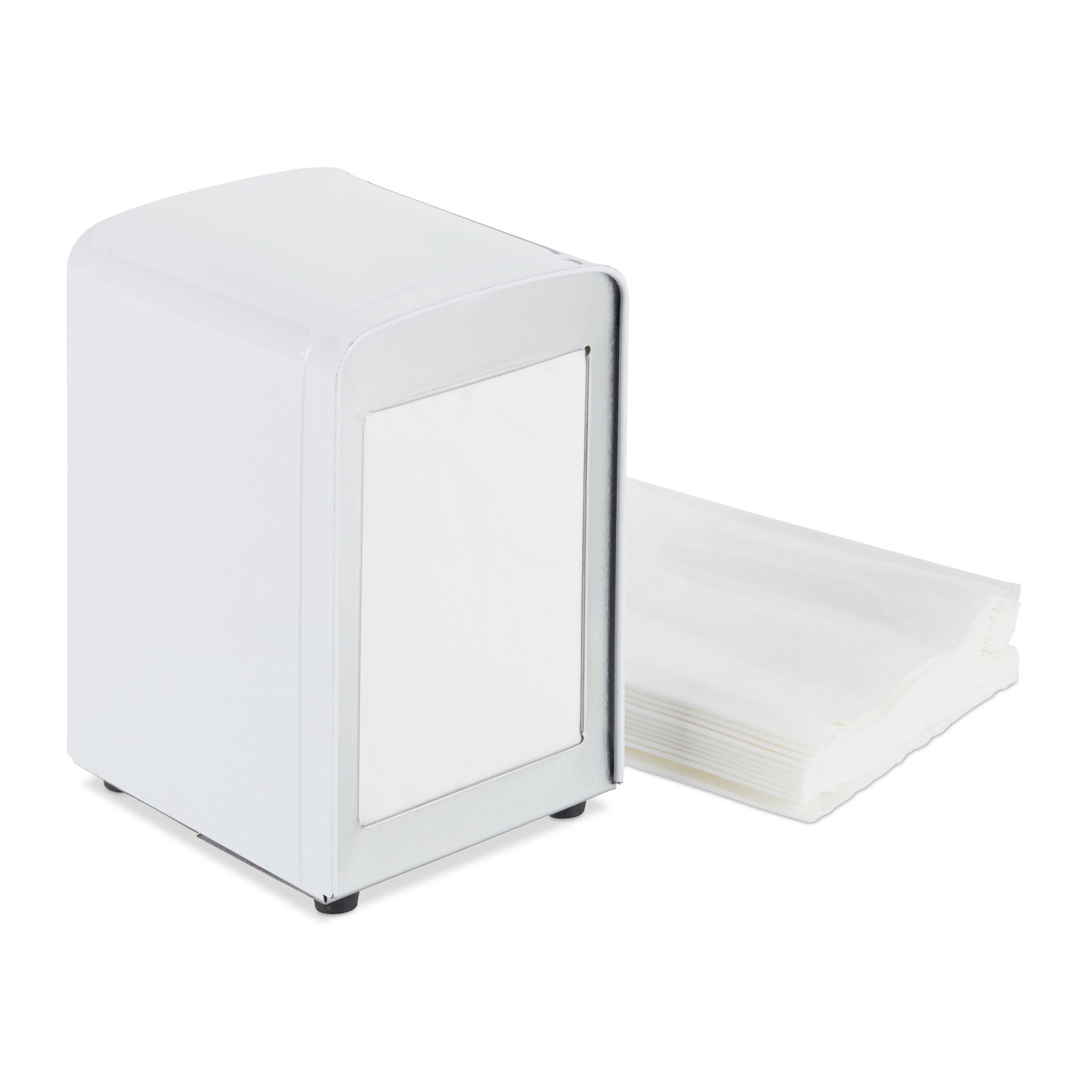Serviettenspender Retro Weiss-Silber