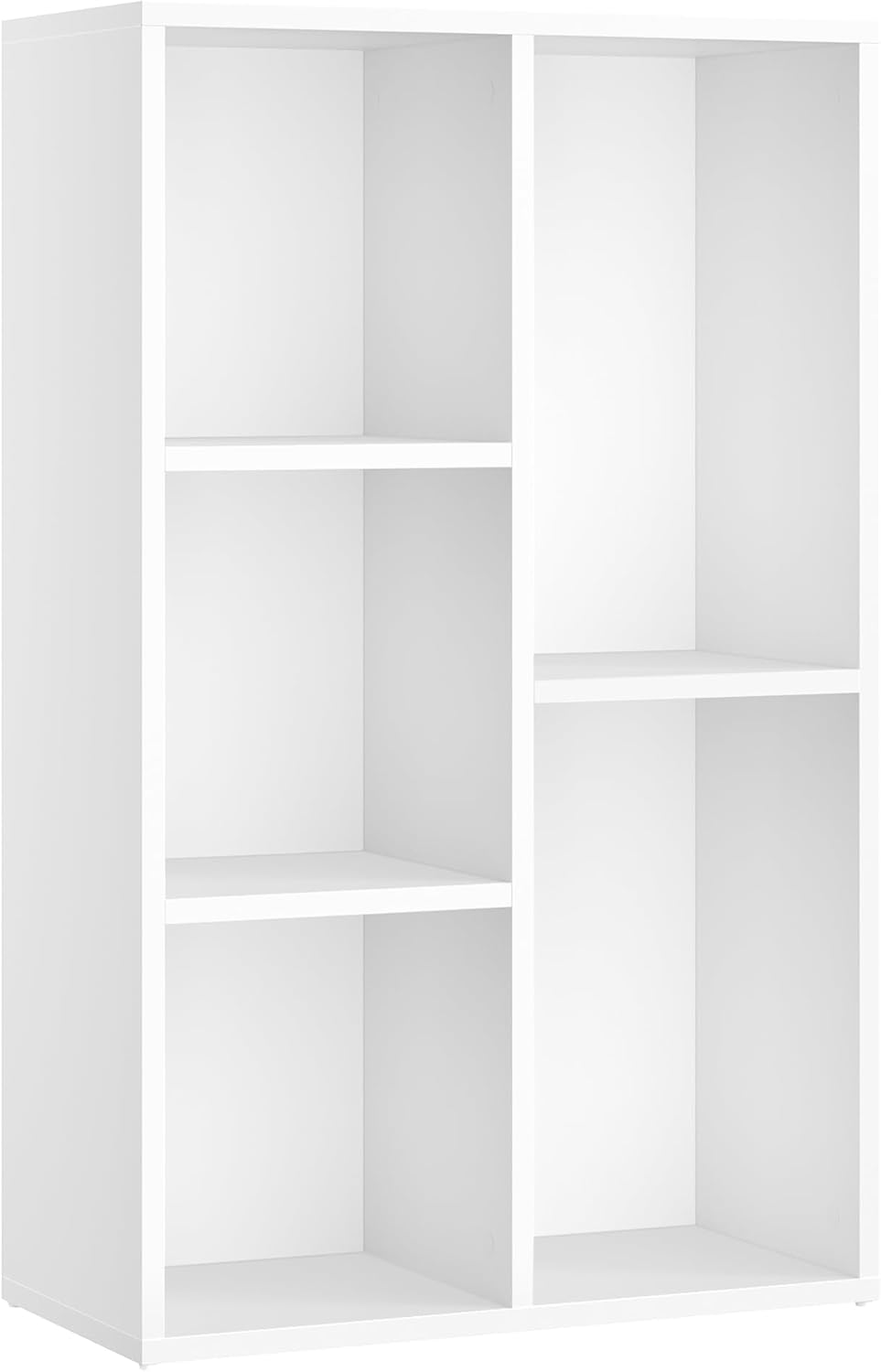 Bücherregal mit 5 Fächern Weiss