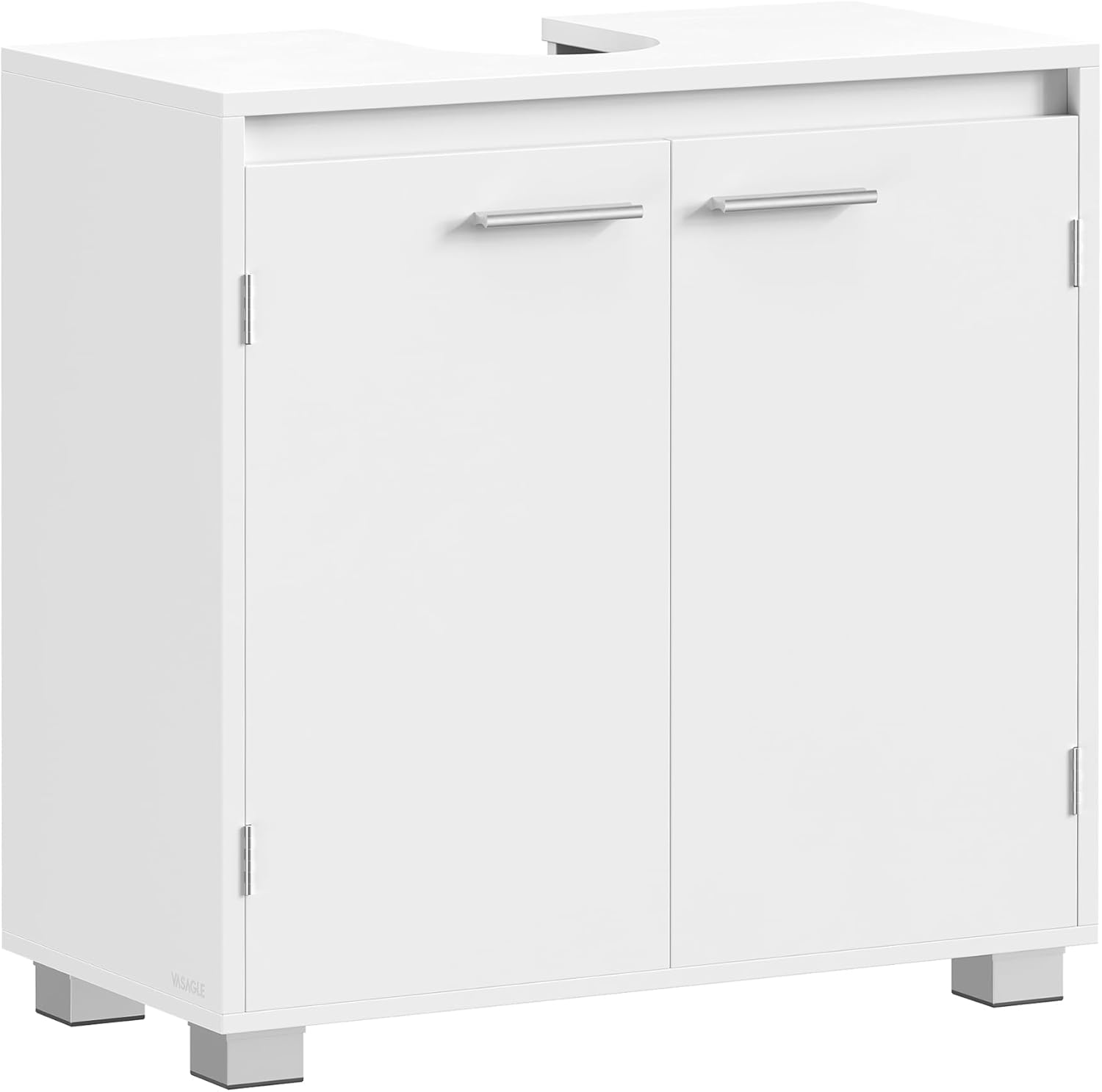 Waschbeckenunterschrank weiss Holz 60cm