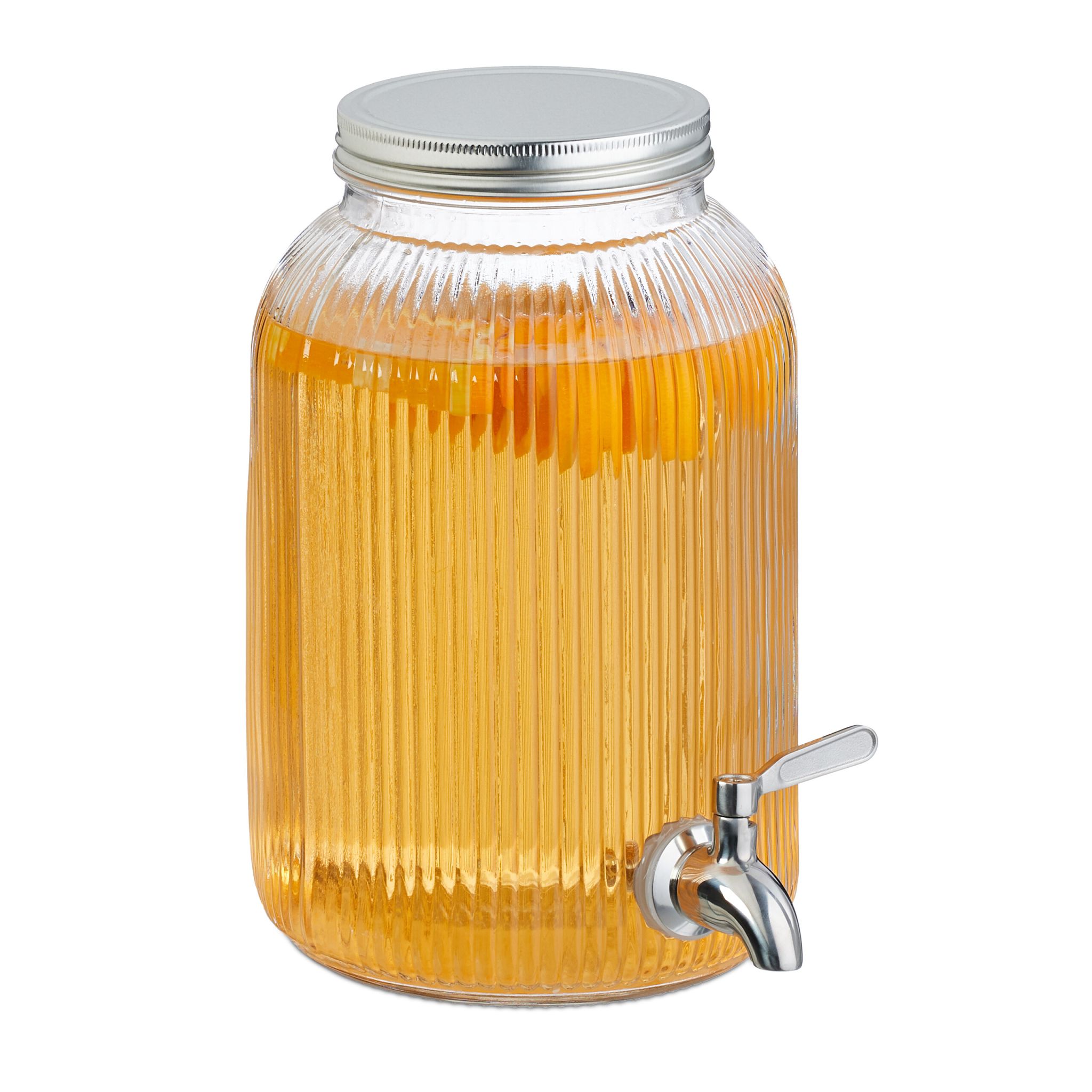 Getränkespender 4L Silber-Transparent