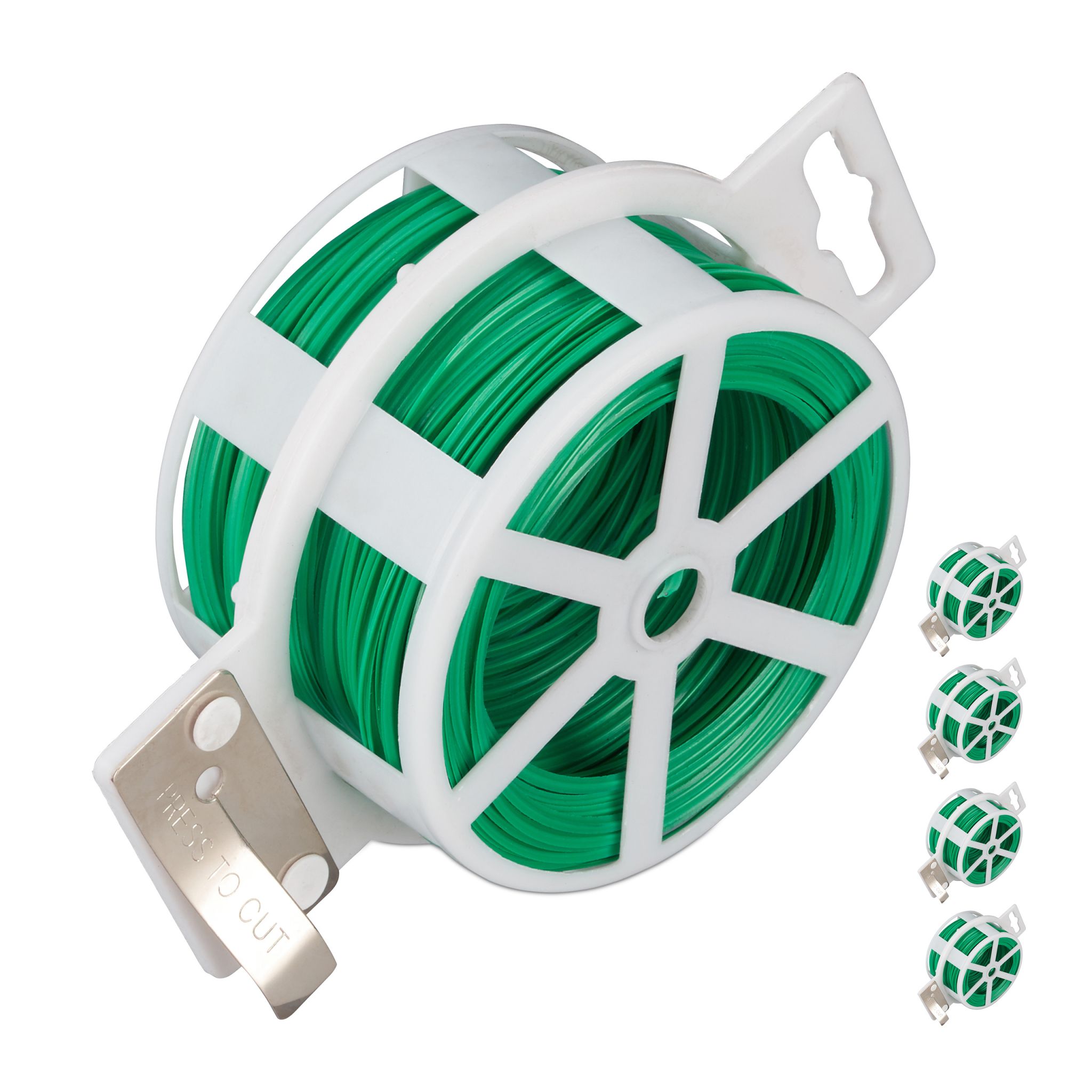 Gartendraht grün 50m 5er-Set Weiss-Grün