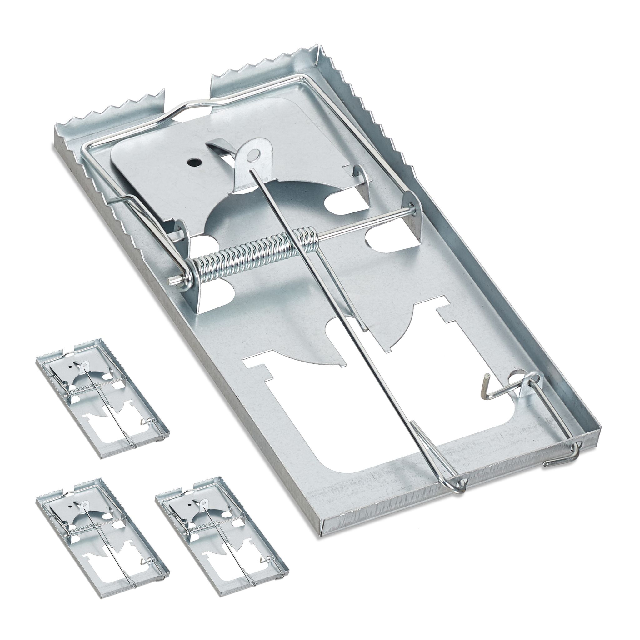 Rattenfalle 4er-Set Silber