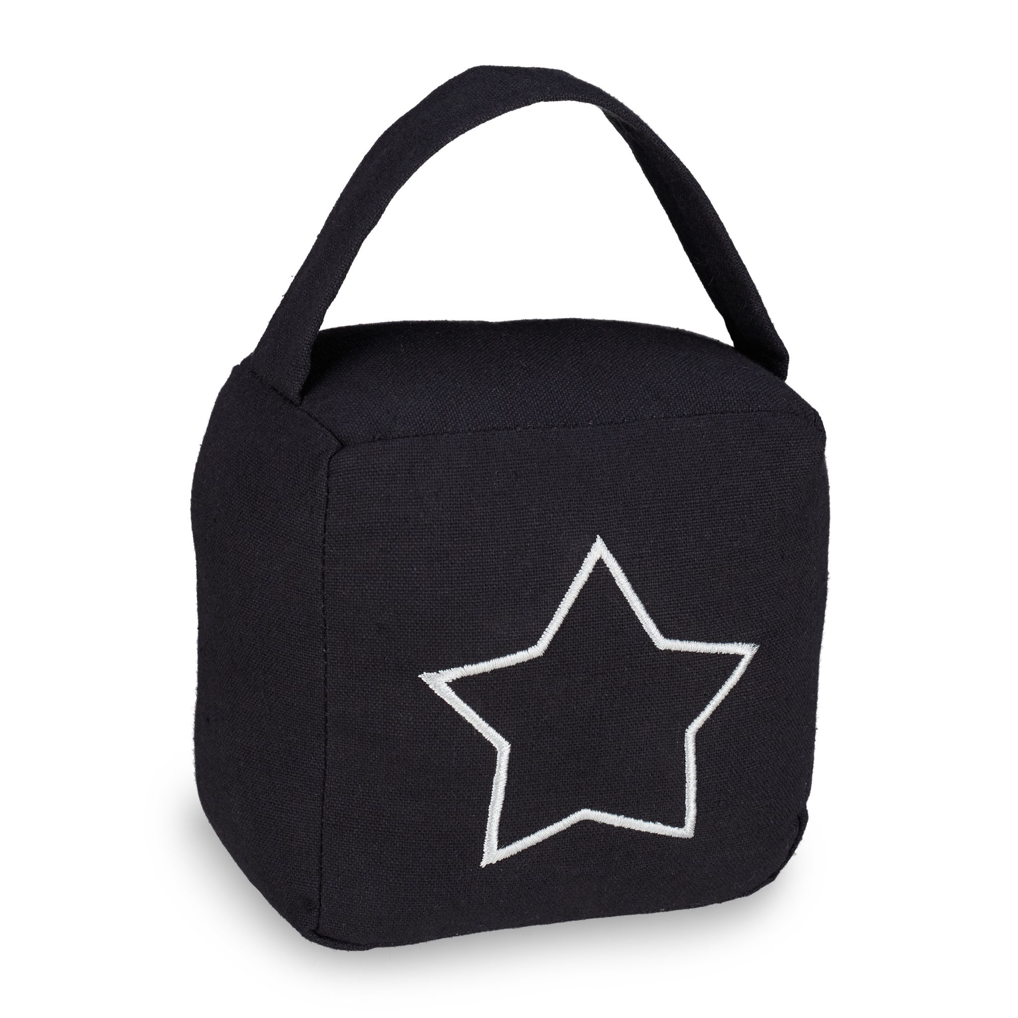 Türstopper Sack Stern Weiss-Schwarz