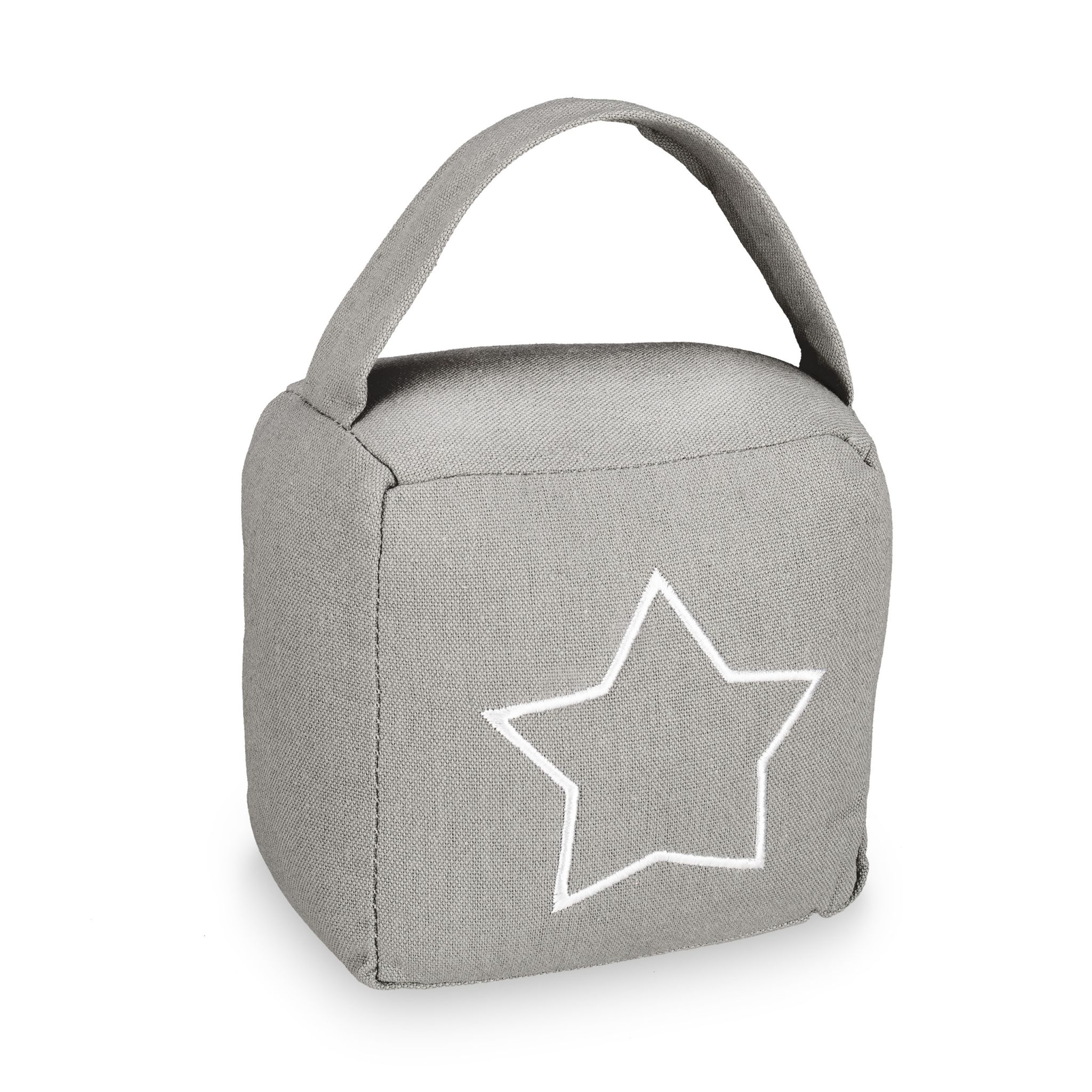Türstopper Sack Stern Weiss-Grau