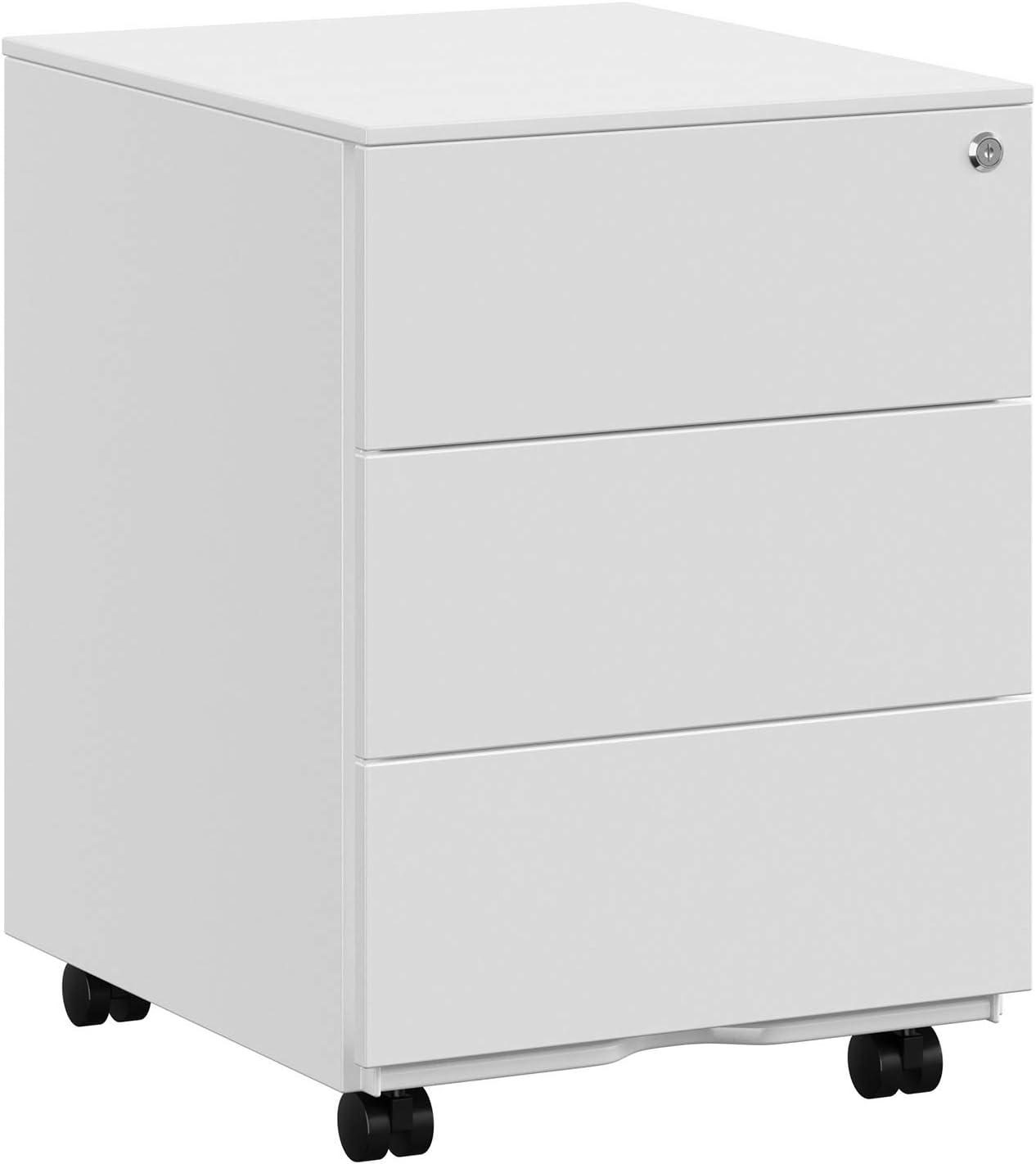 Schubladenschrank abschliessbar Büro wolkenweiss