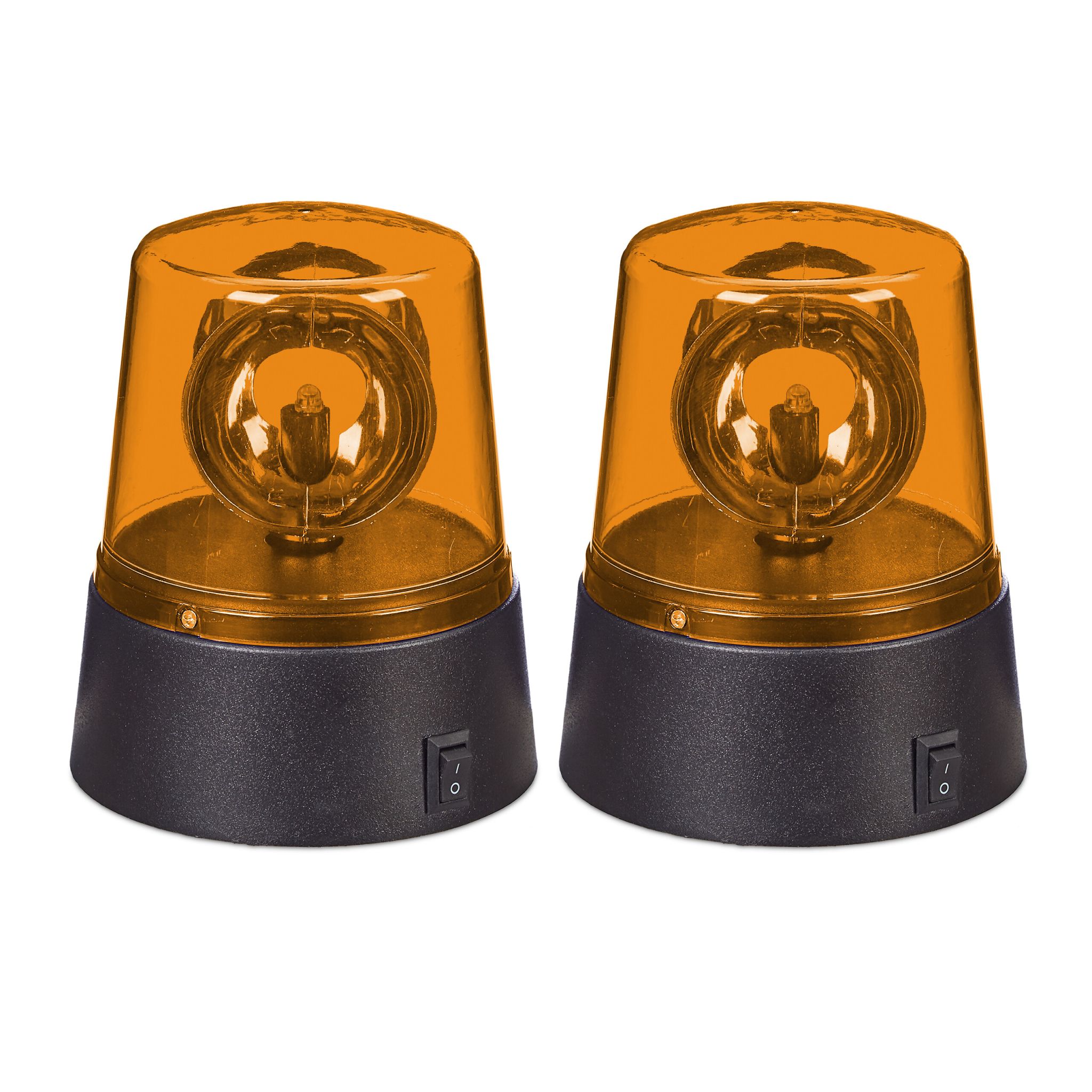 Rundumleuchte 2er-Set Orange-Schwarz
