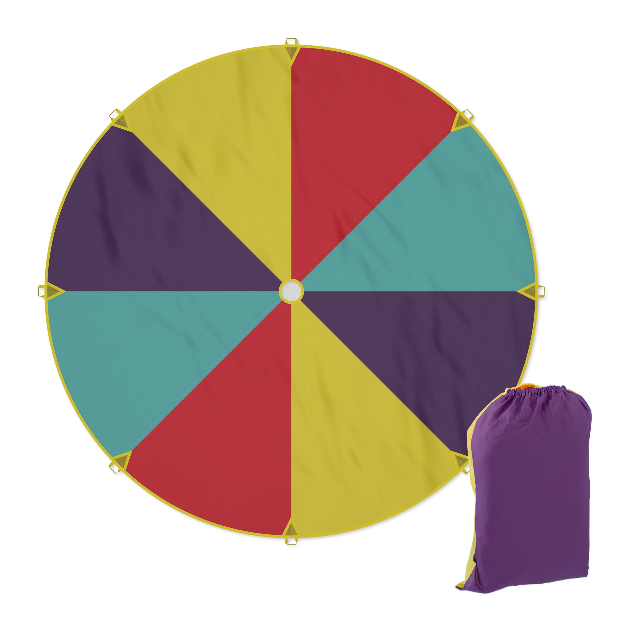 Schwungtuch 350cm Blau-Gelb-Rot