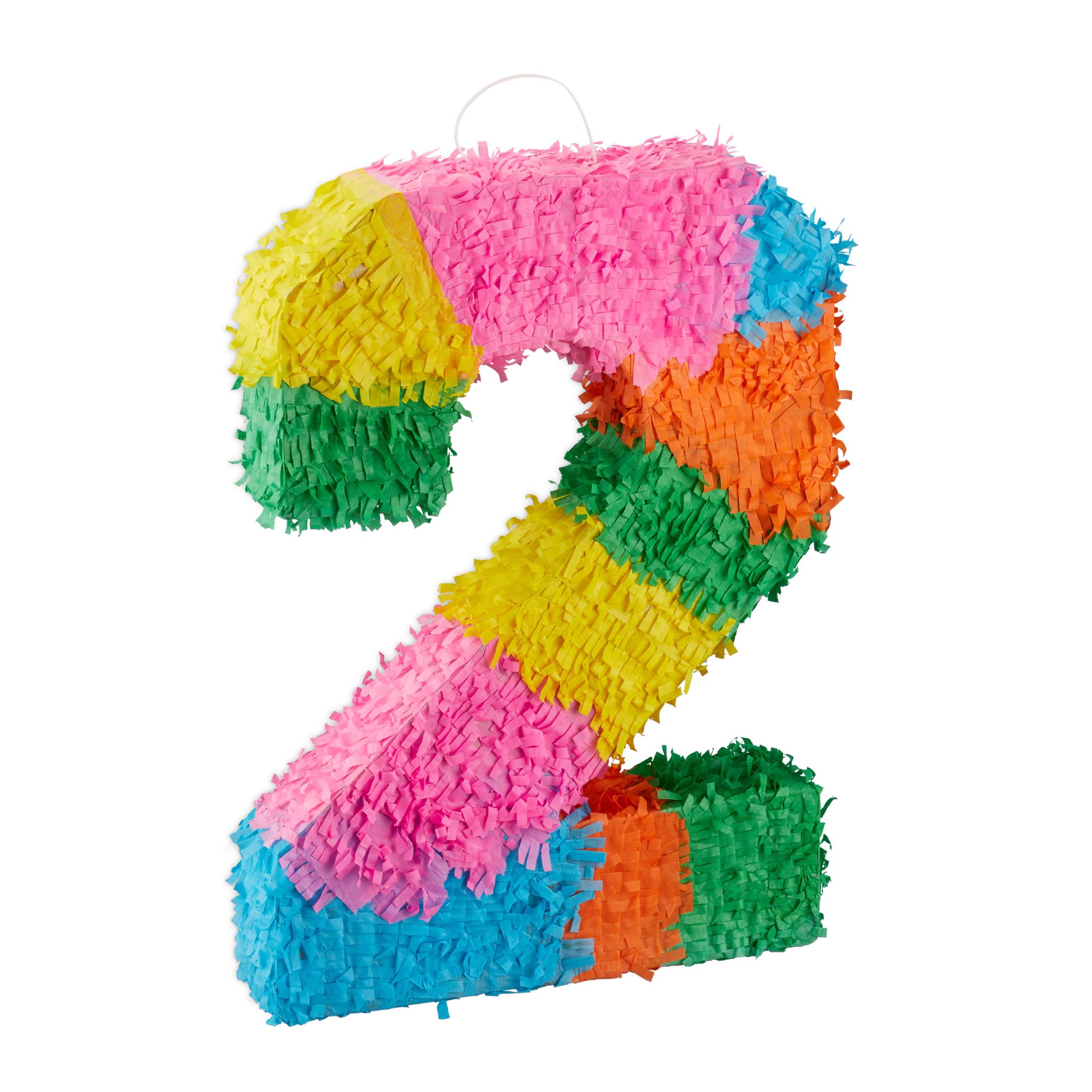 Pinata Geburtstag Zahl Gelb-Hellblau-Orange