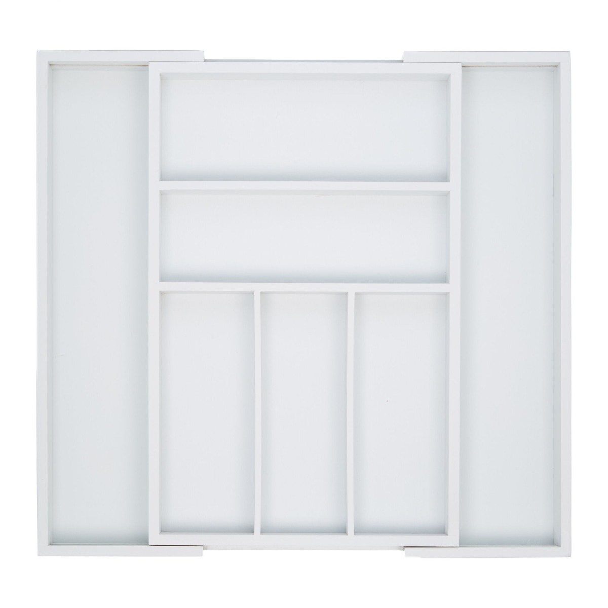 Besteckeinsatz Bambus weiss Weiss