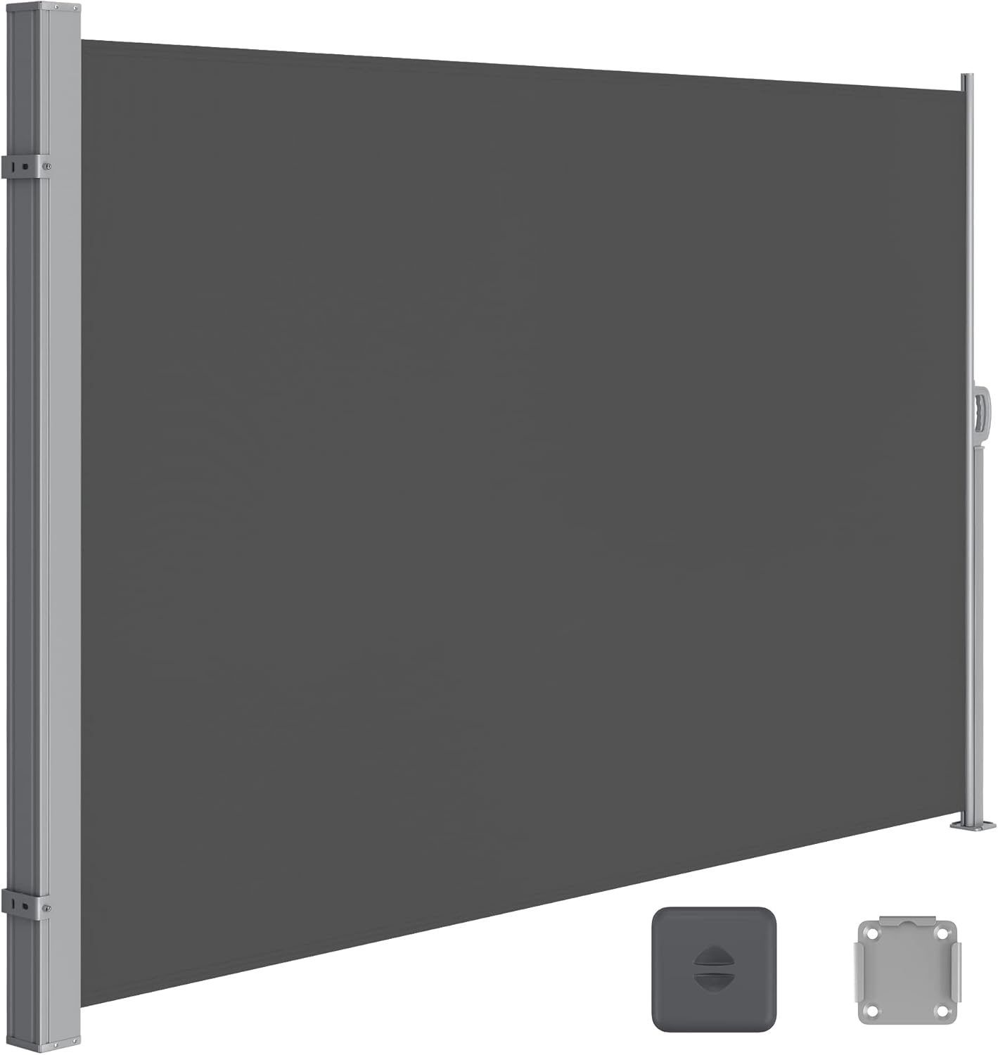 Seitenmarkise ausziehbar anthrazit 160x350cm Stahl
