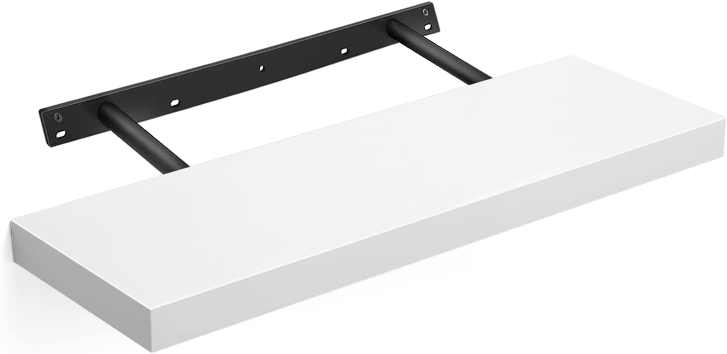 Wandregal MDF / Spanplatte Schweberegal Weiss 60cm