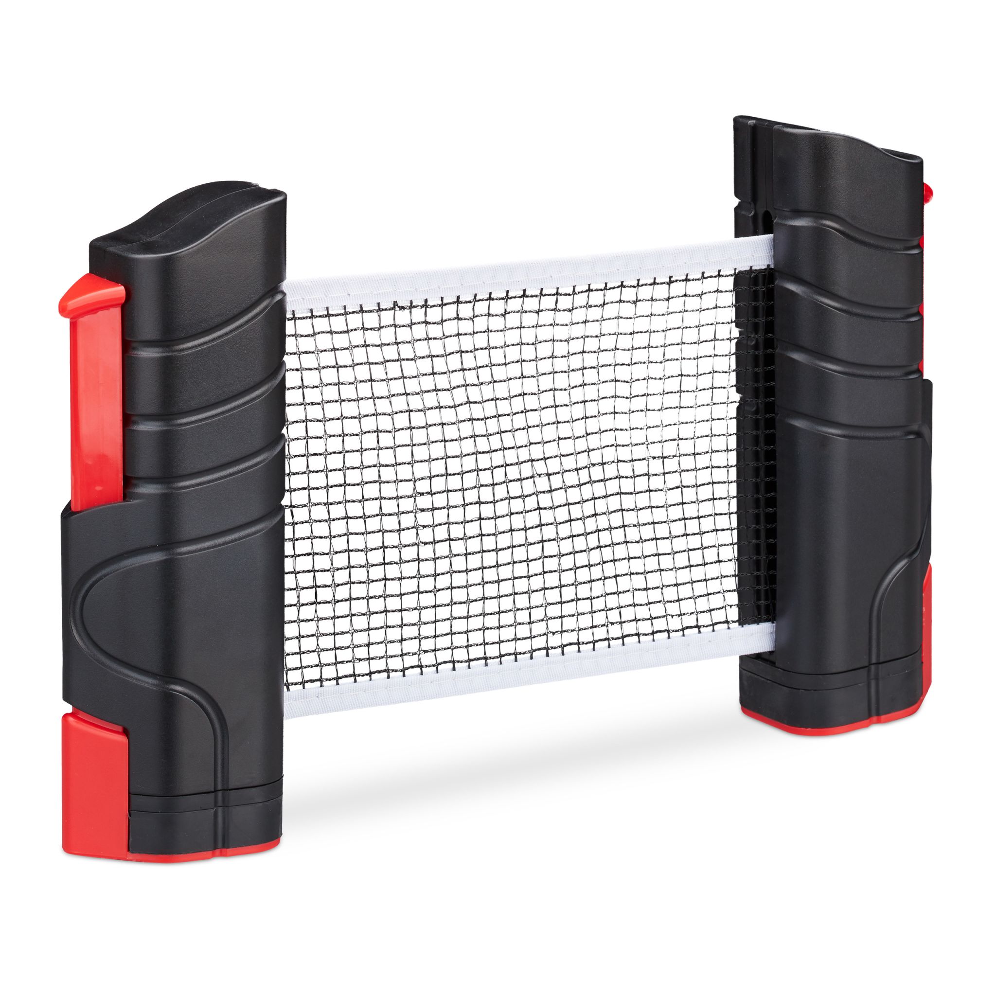 Tischtennisnetz ziehbar Weiss-Rot-Schwarz