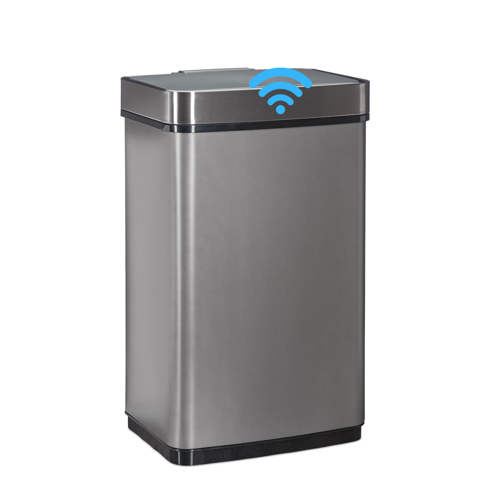 Sensor Mülleimer 60l Schwarz-Silber
