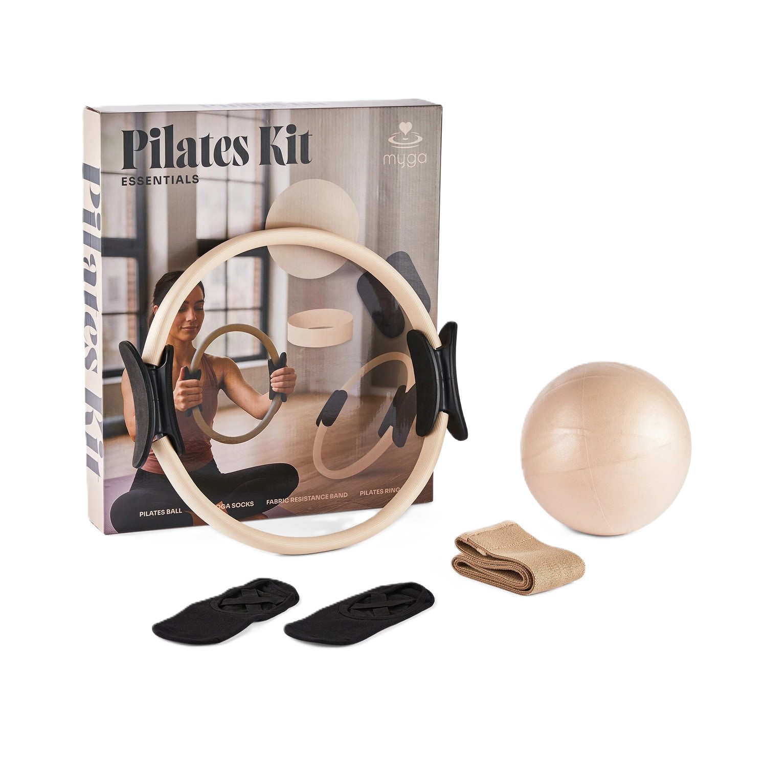 Pilates Starter Set 4-Teilig Sand