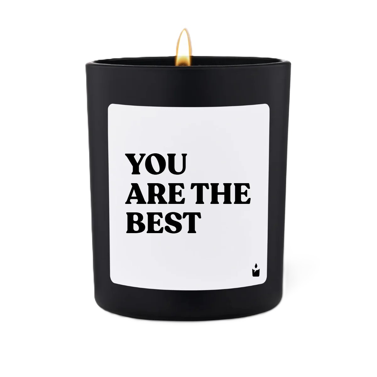Duftkerze Schwarz Weiss Flowery you are the best