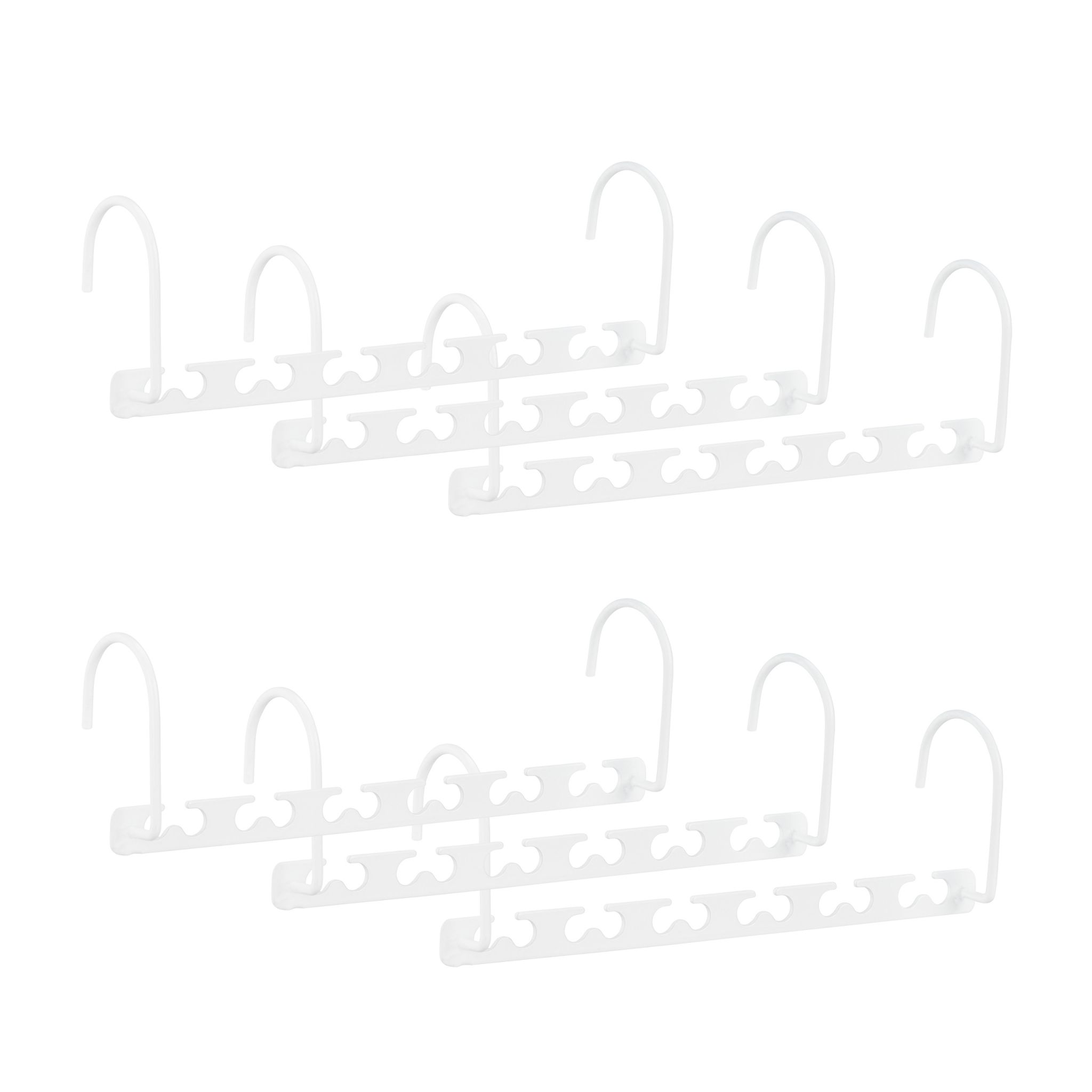 Metall Raumsparbügel 6er-Set Weiss