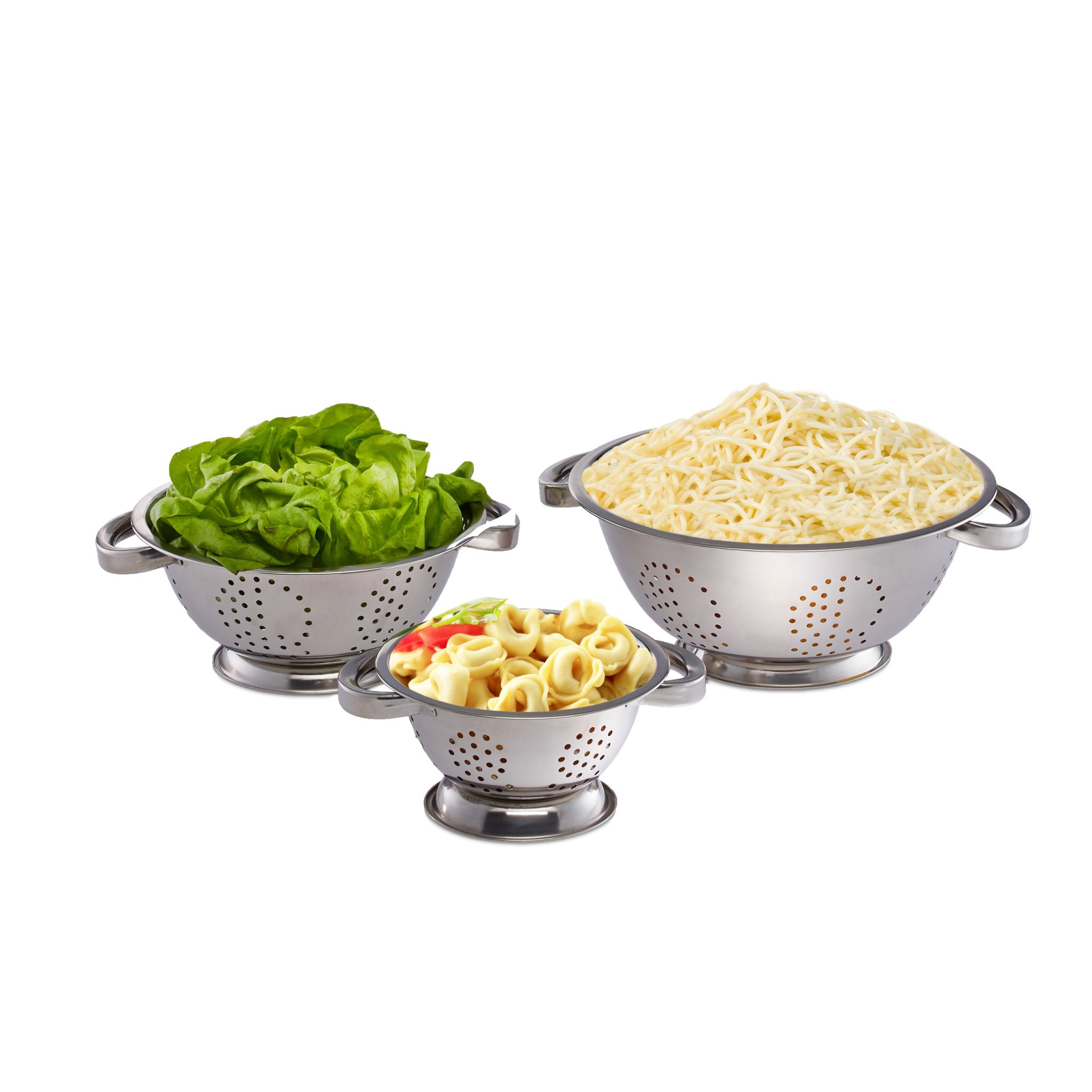 Küchensieb 3er-Set Silber