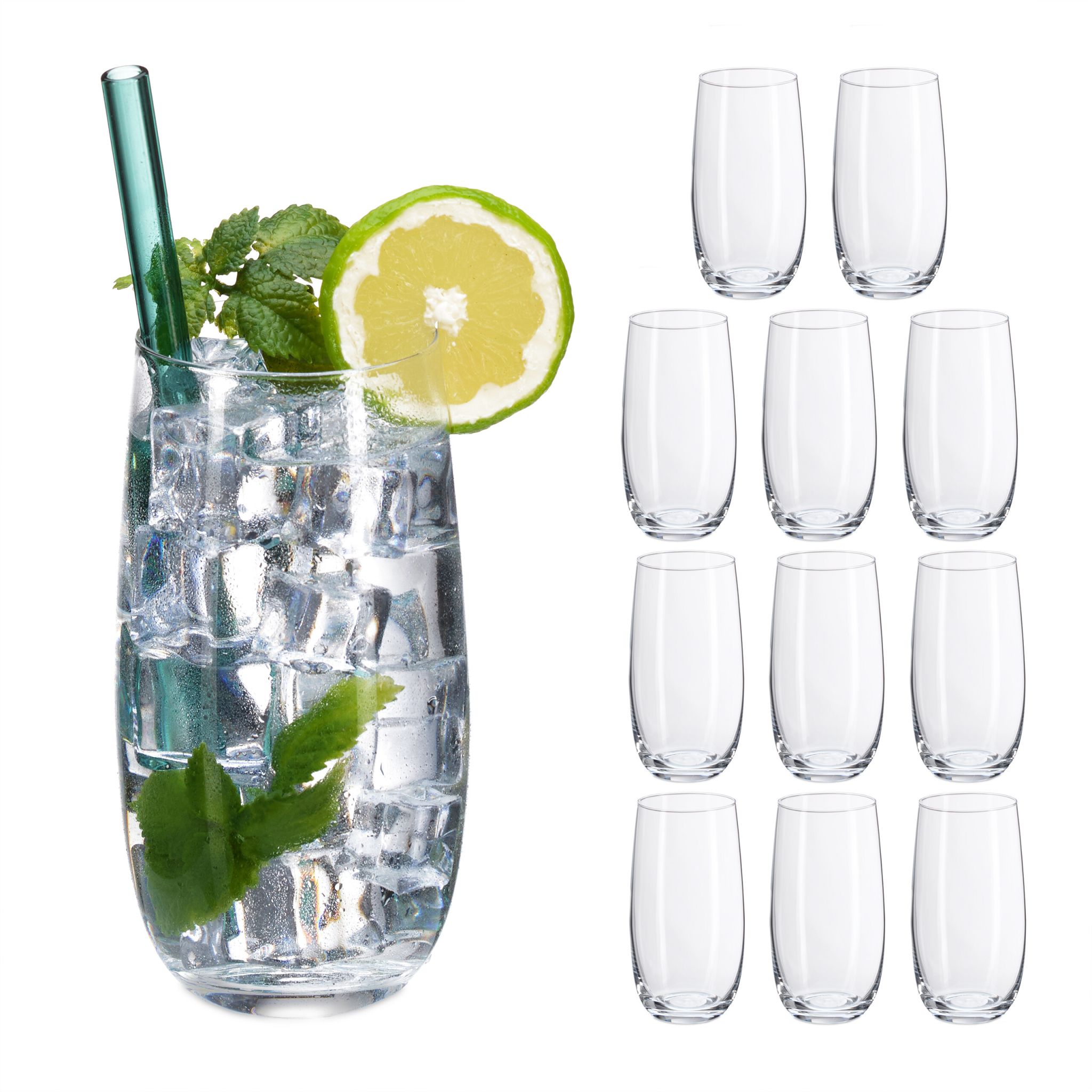 Trinkgläser 12er-Set Transparent