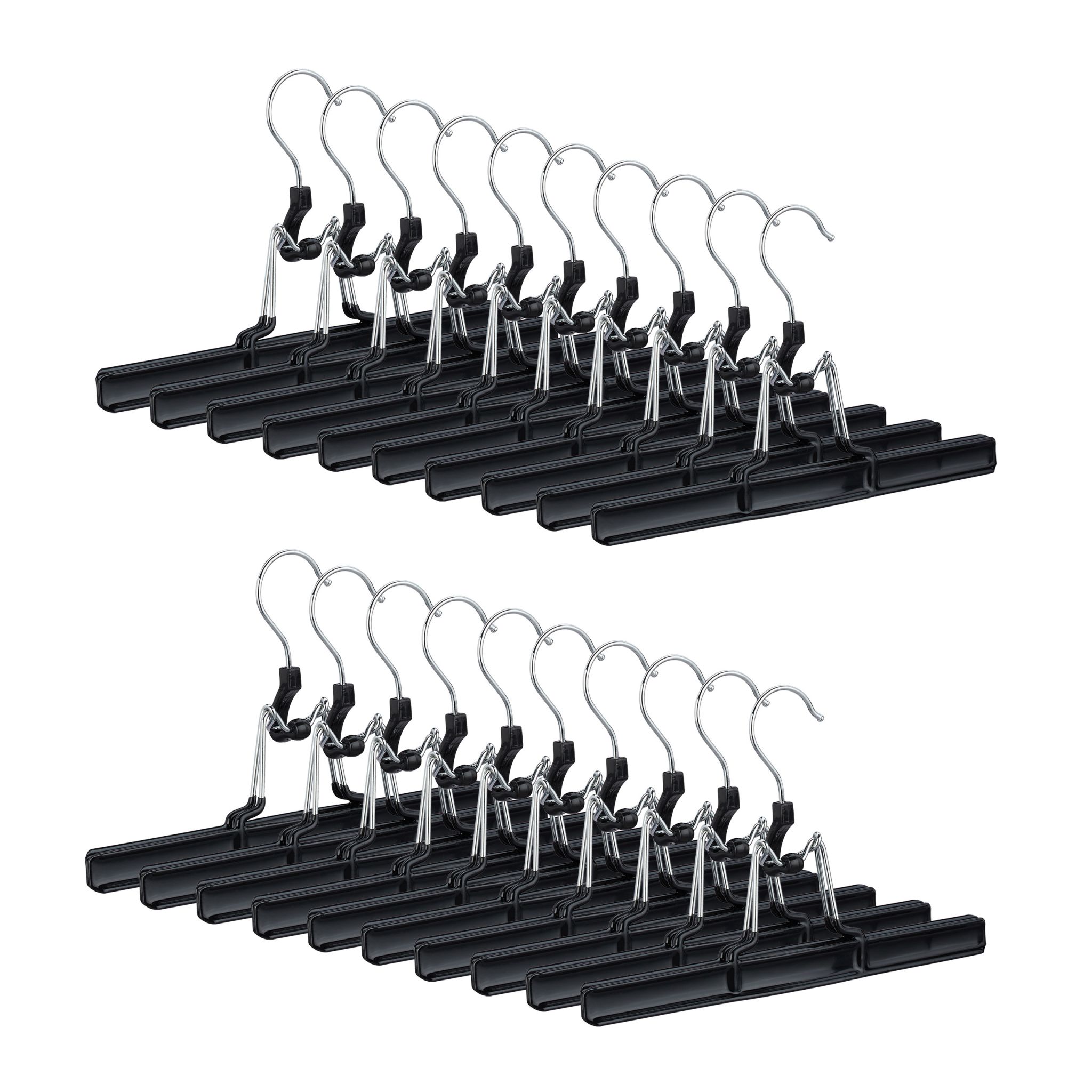 Hosenbügel Metall Schwarz-Silber