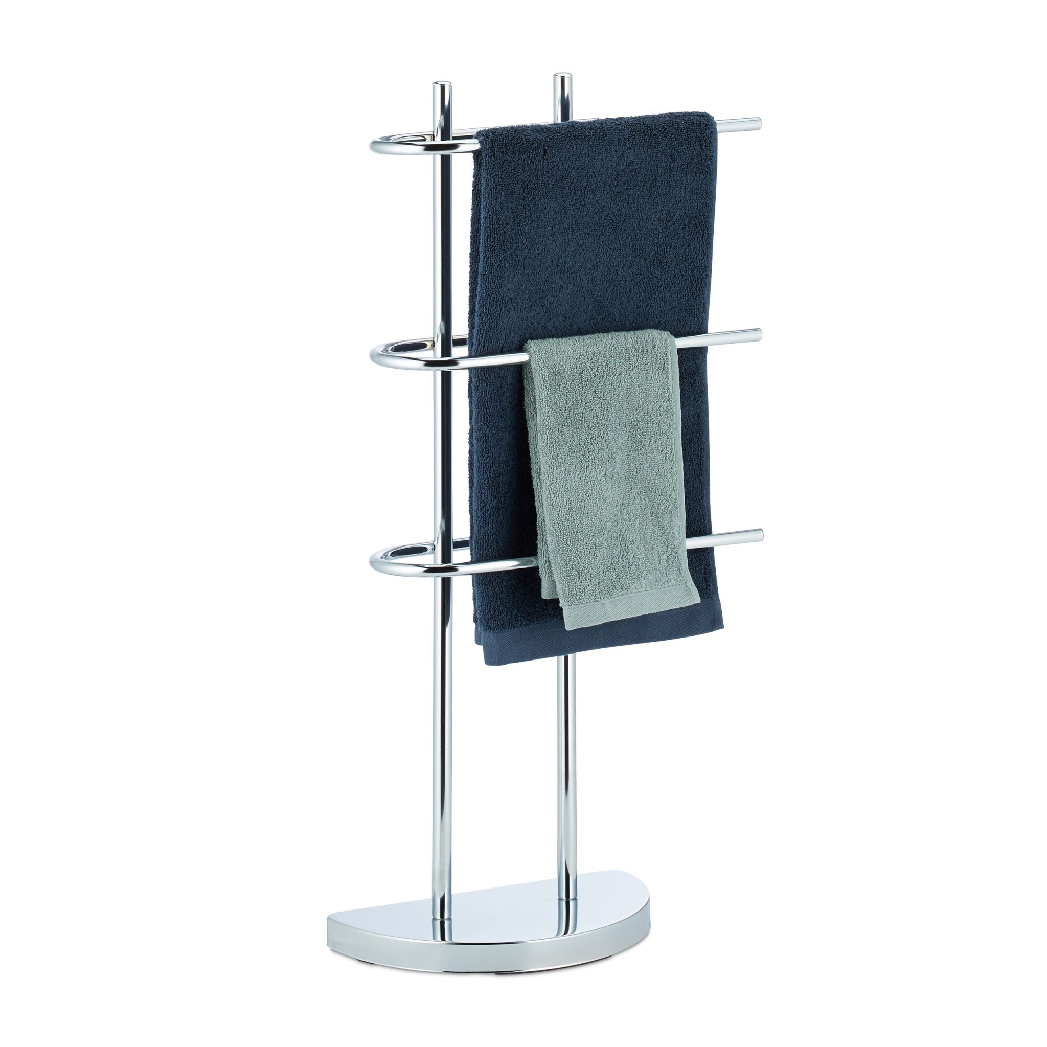 Handtuchhalter Chrom dreiarmig Silber
