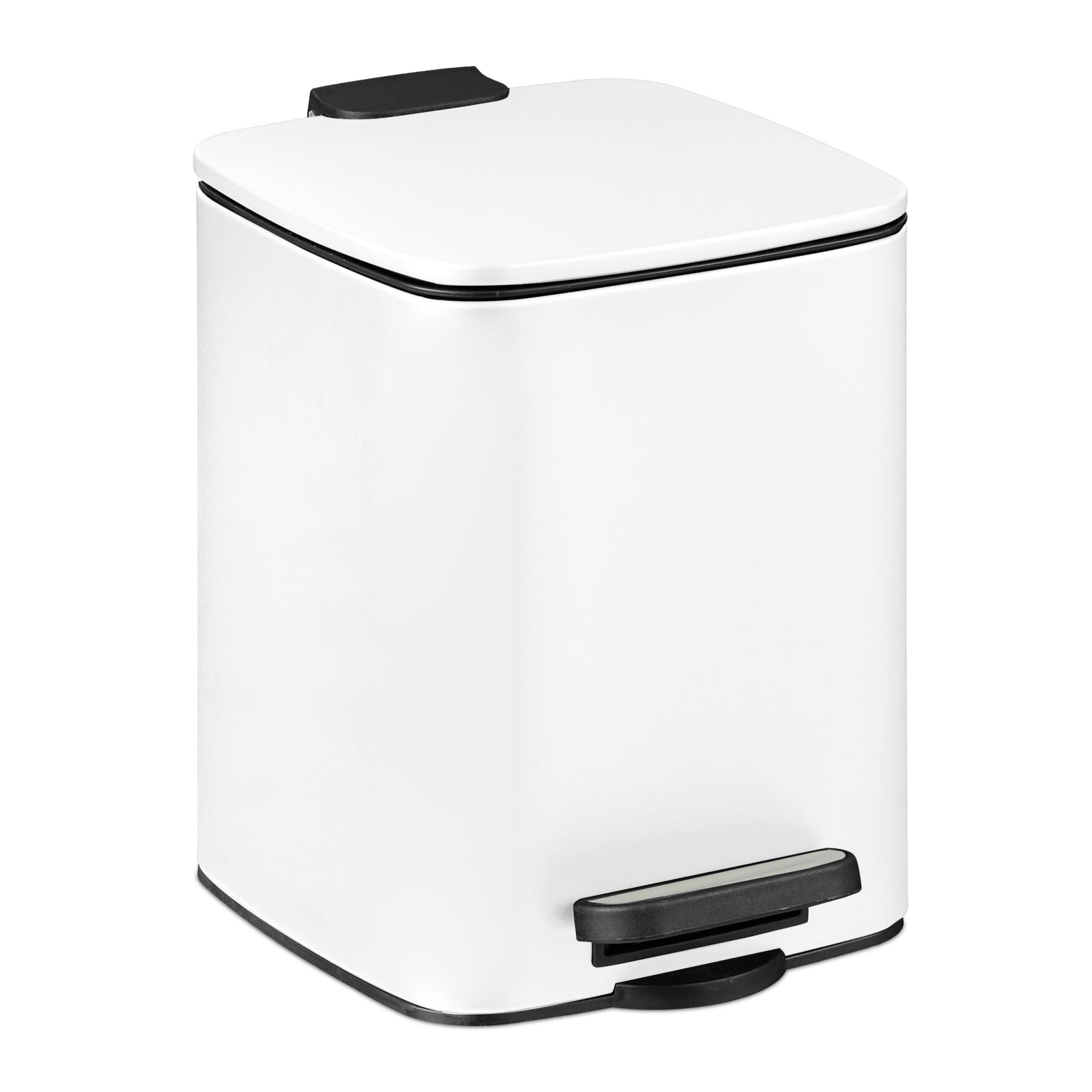 Kosmetikeimer 6 Liter Weiss-Schwarz-Silber