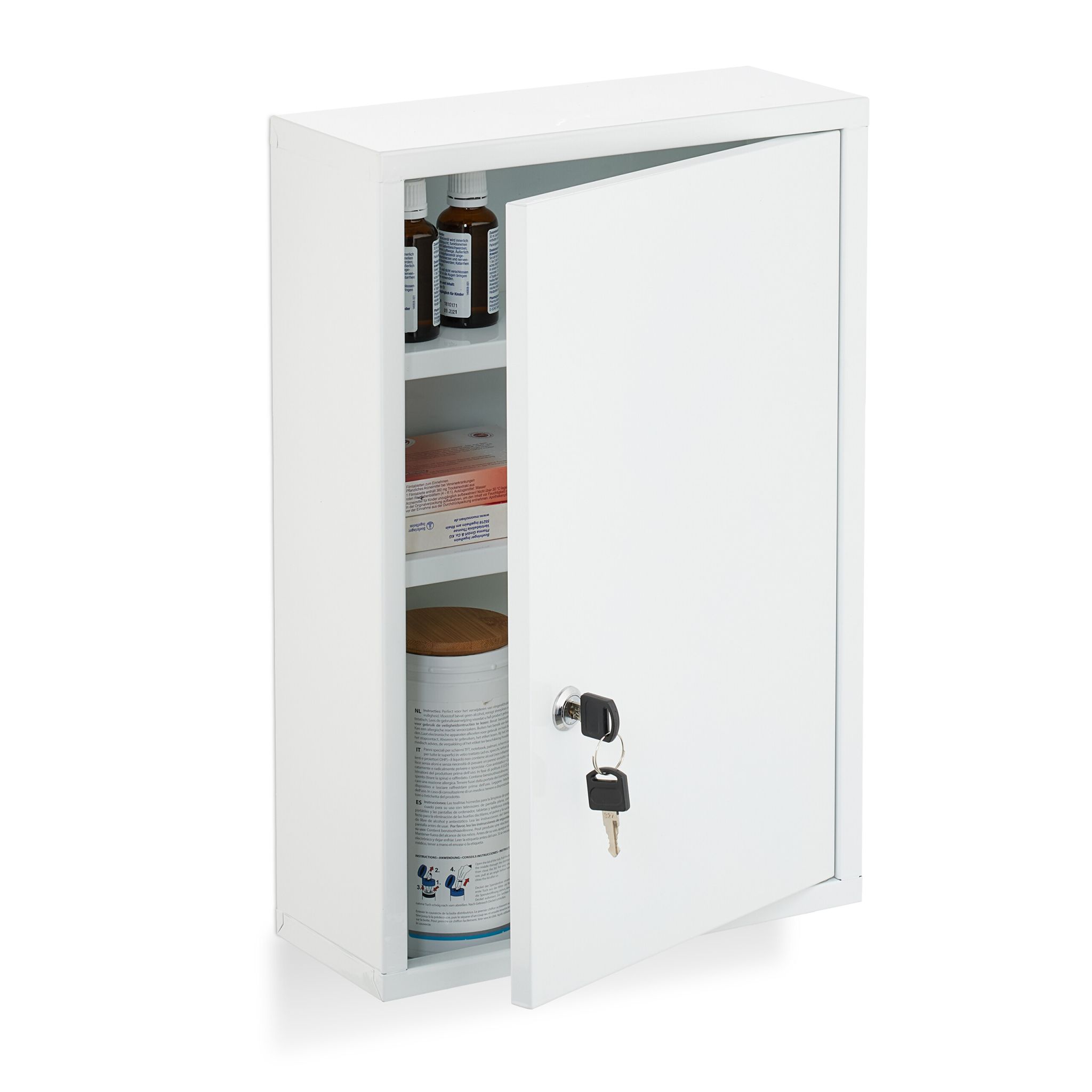 Medizinschrank Stahl Weiss