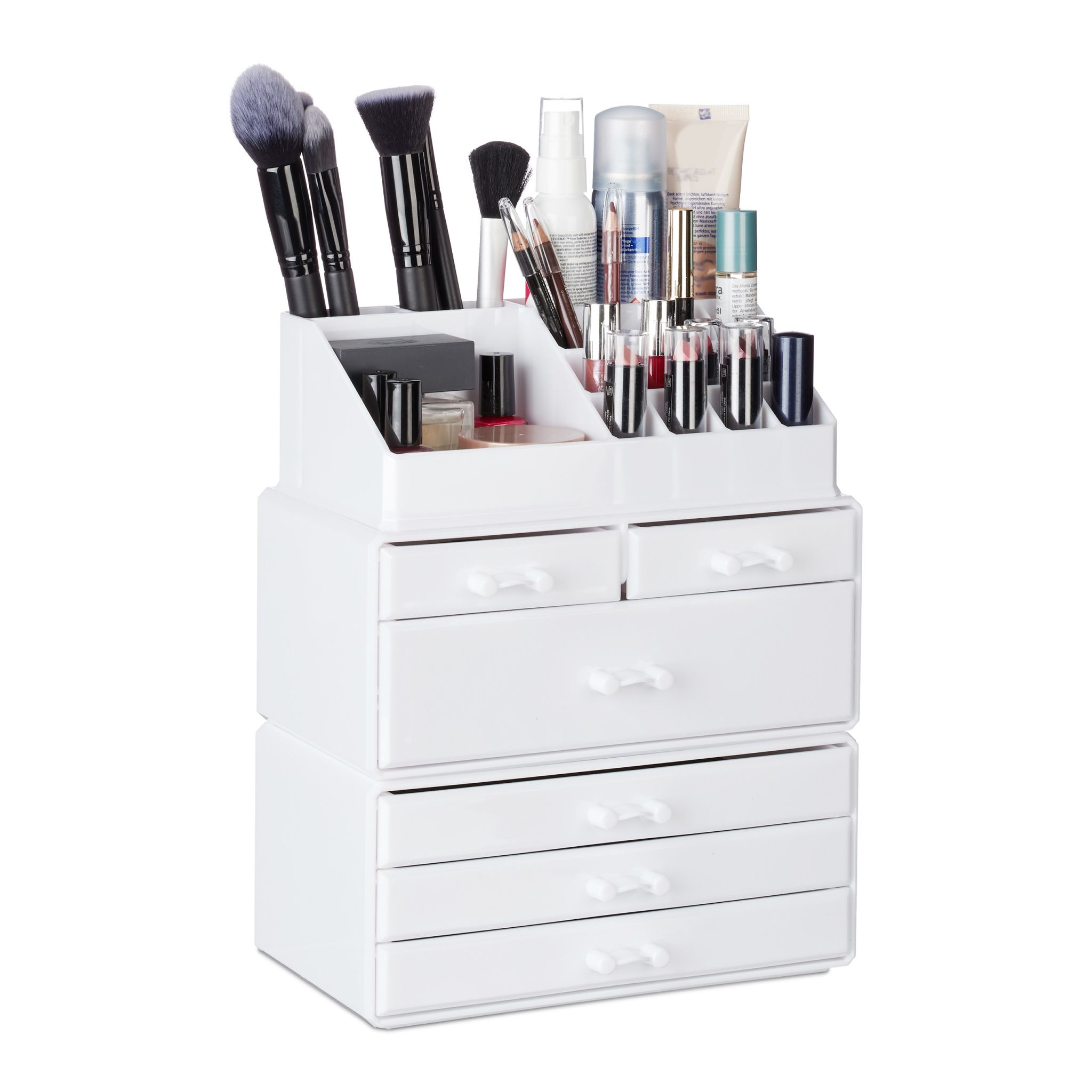 Kosmetikorganizer mit 6 Schubladen Weiss