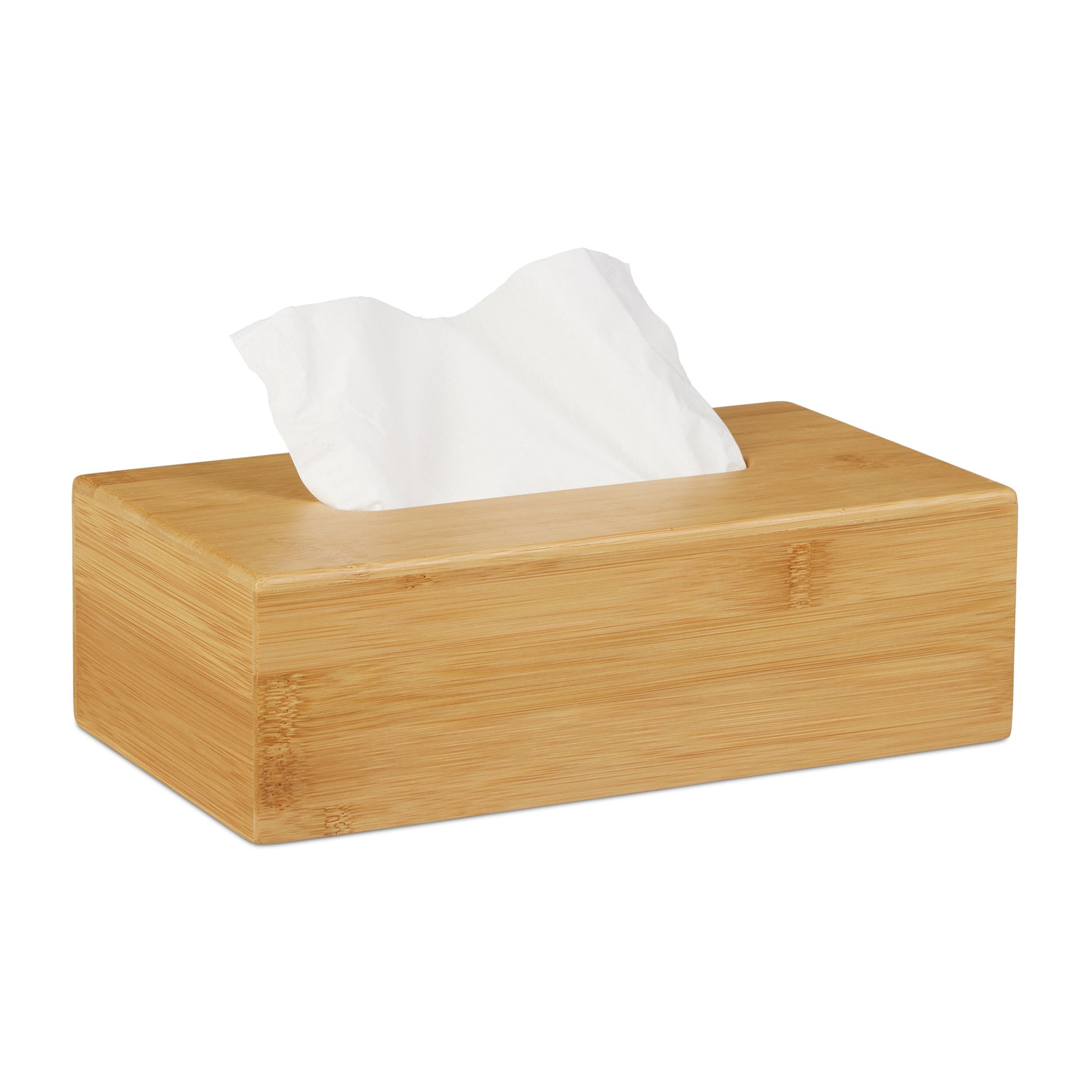 Kosmetiktücherbox Bambus 27,5cm Hellbraun
