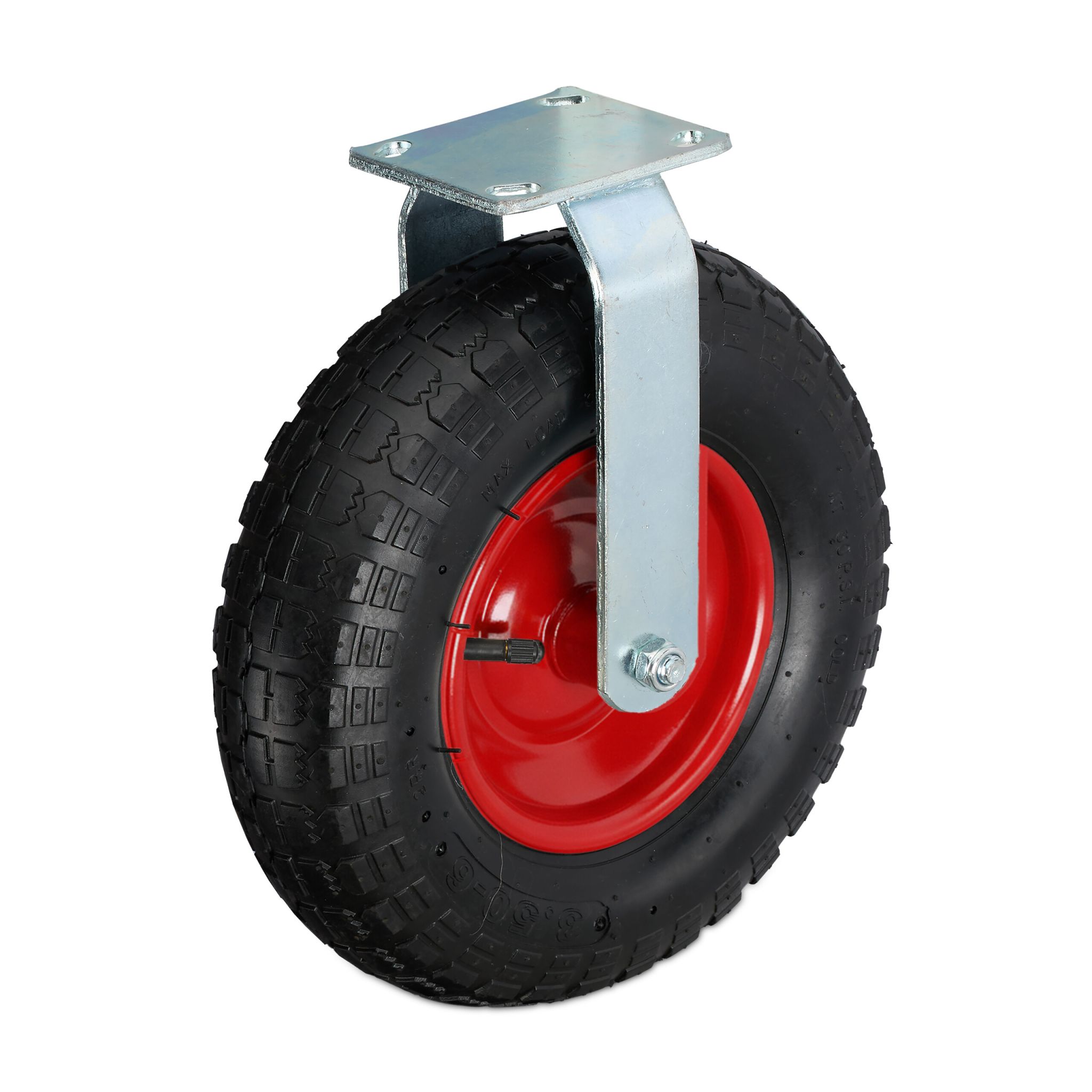 Bockrolle 3.50-6 Rot-Schwarz-Silber