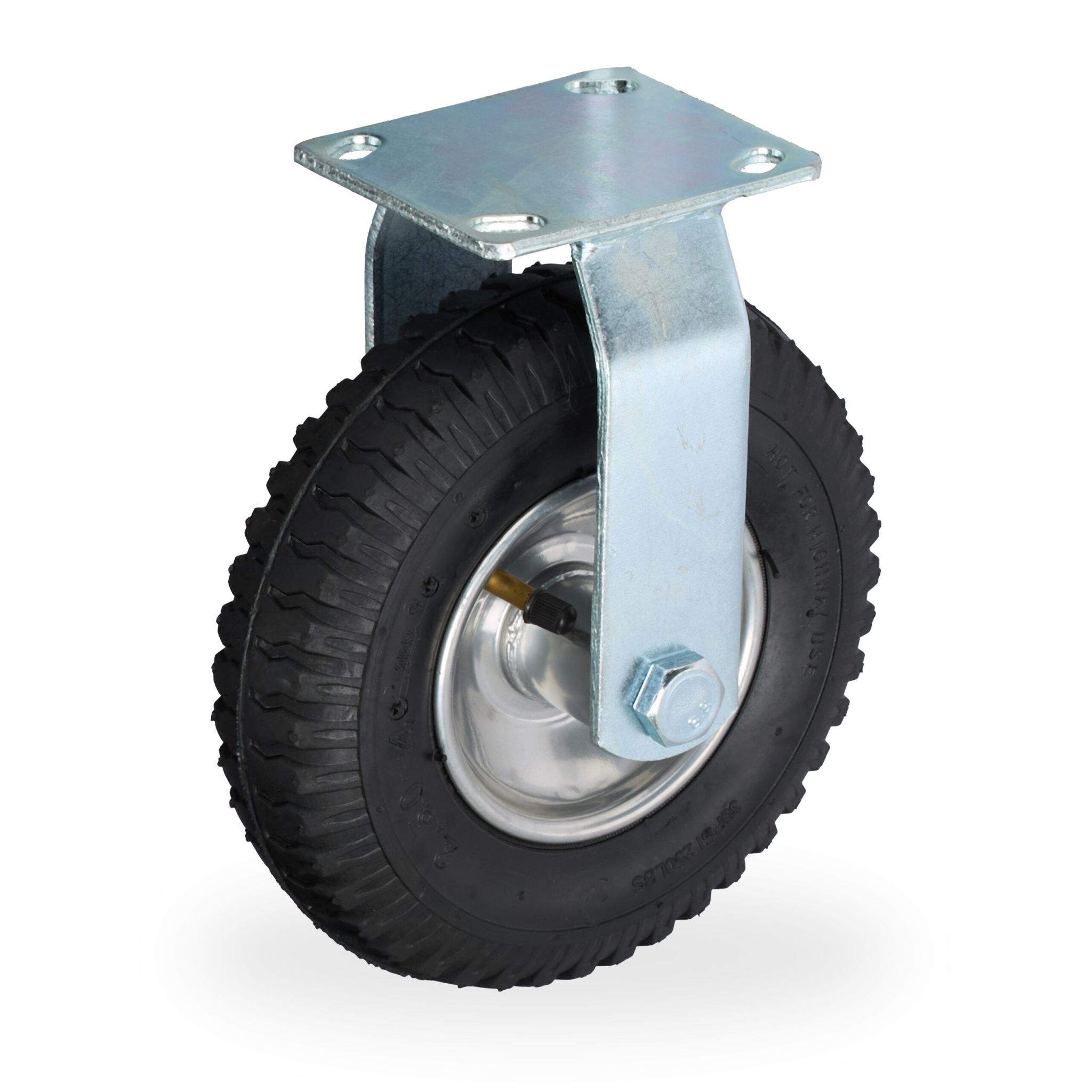 Bockrolle 2.50-4 Schwarz-Silber