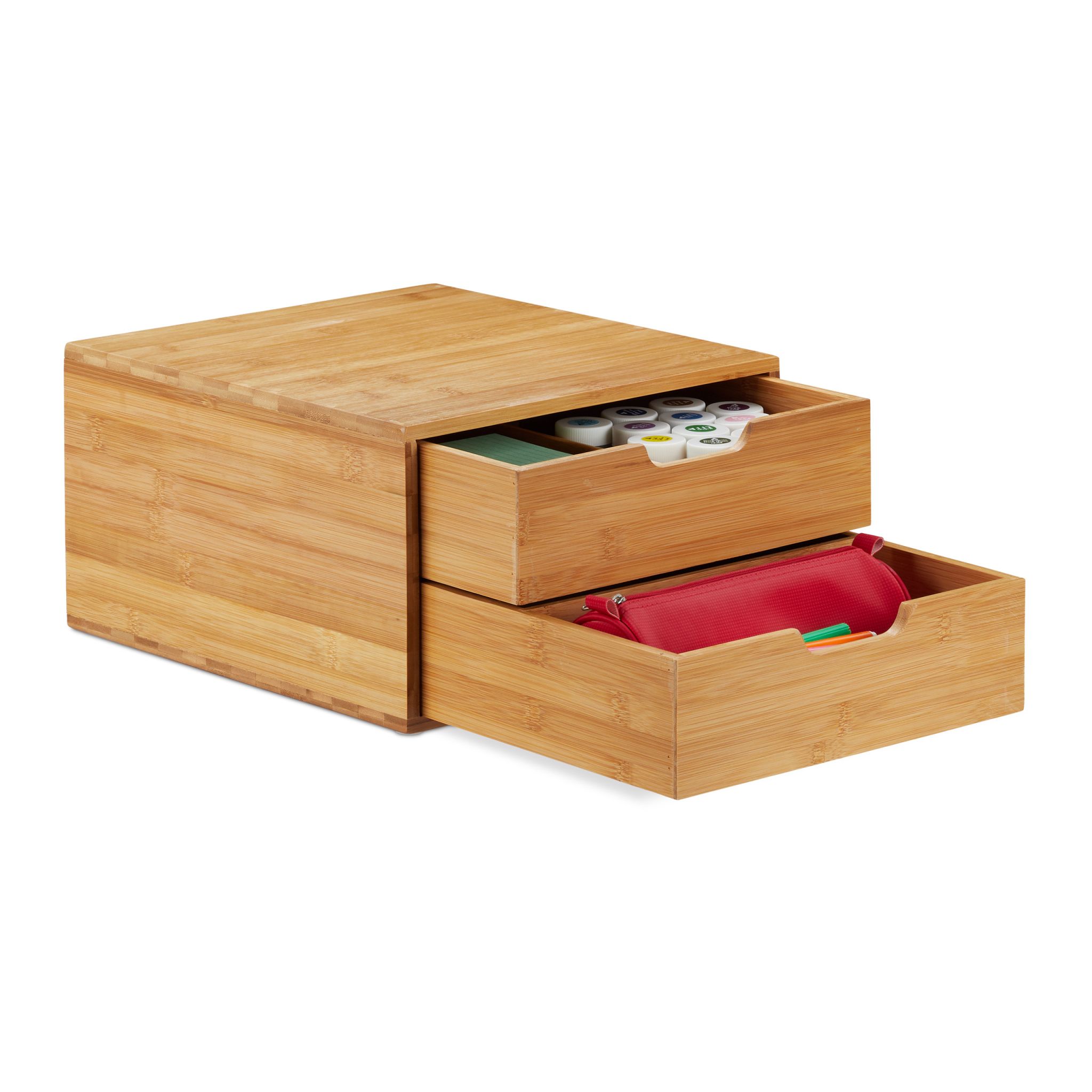 Schubladenbox Bambus Hellbraun