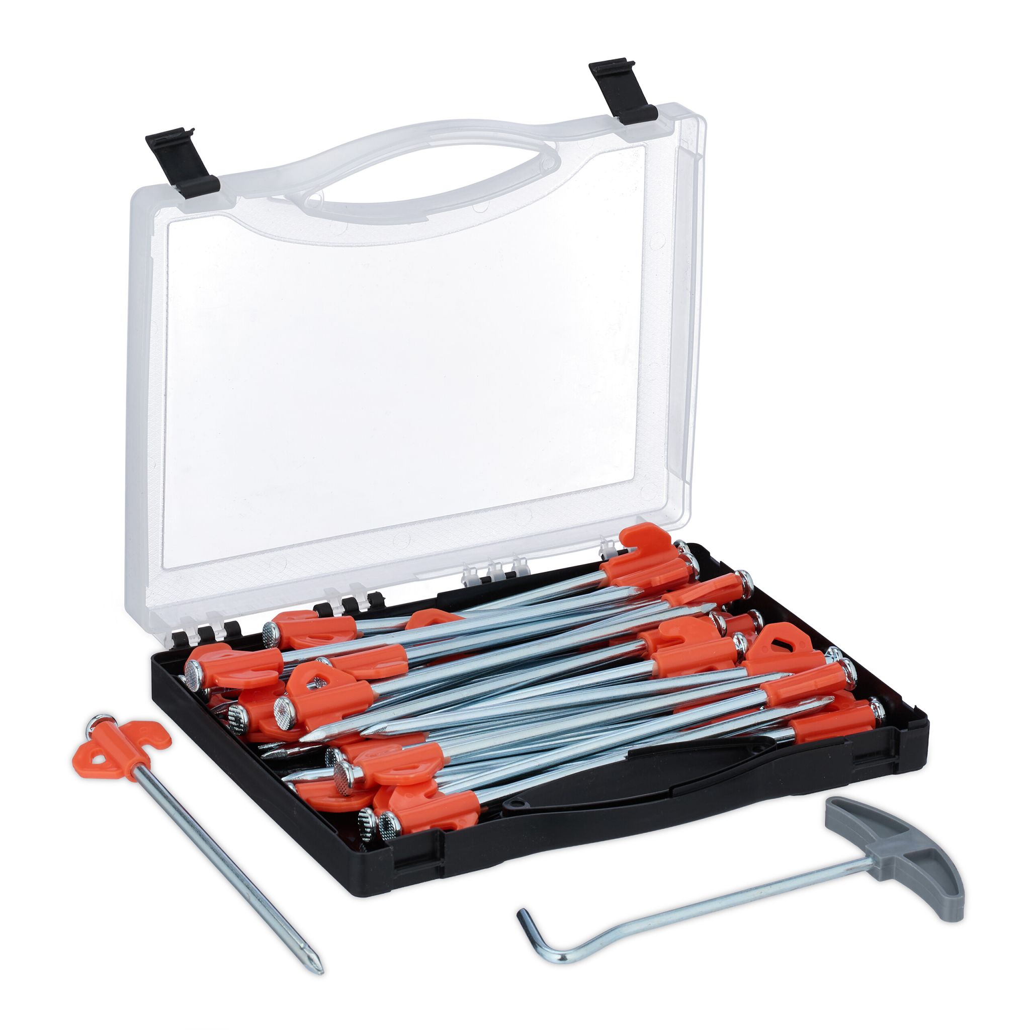 Felsbodenhering 30er-Set mit Box Orange-Silber