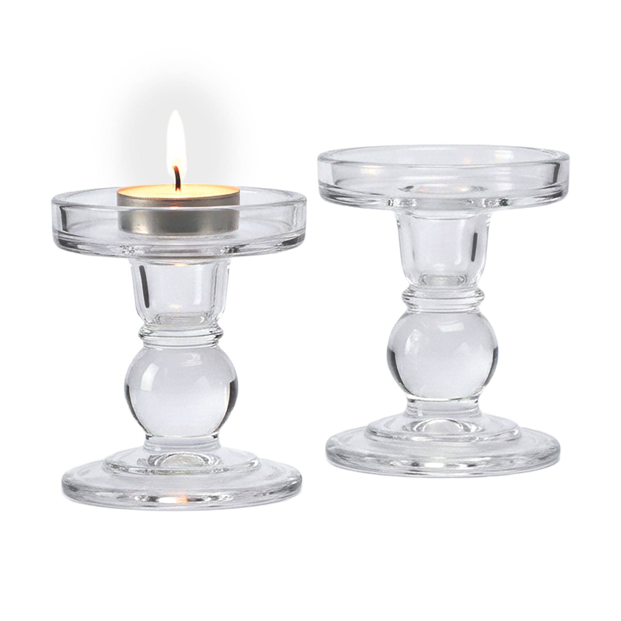 Kerzenhalter Glas 2er-Set Transparent